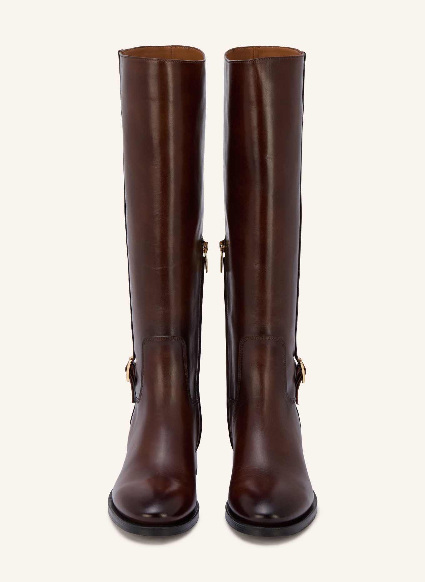 Santoni Laarzen HERMIBOBUC: MARRON FONCÉ / GOUD