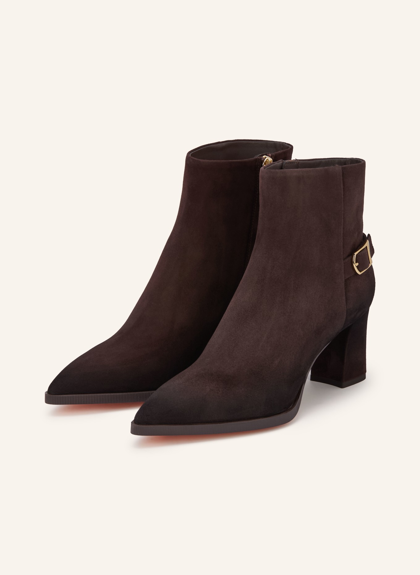Santoni Laarsjes ELLY: MARRON FONCÉ / GOUD