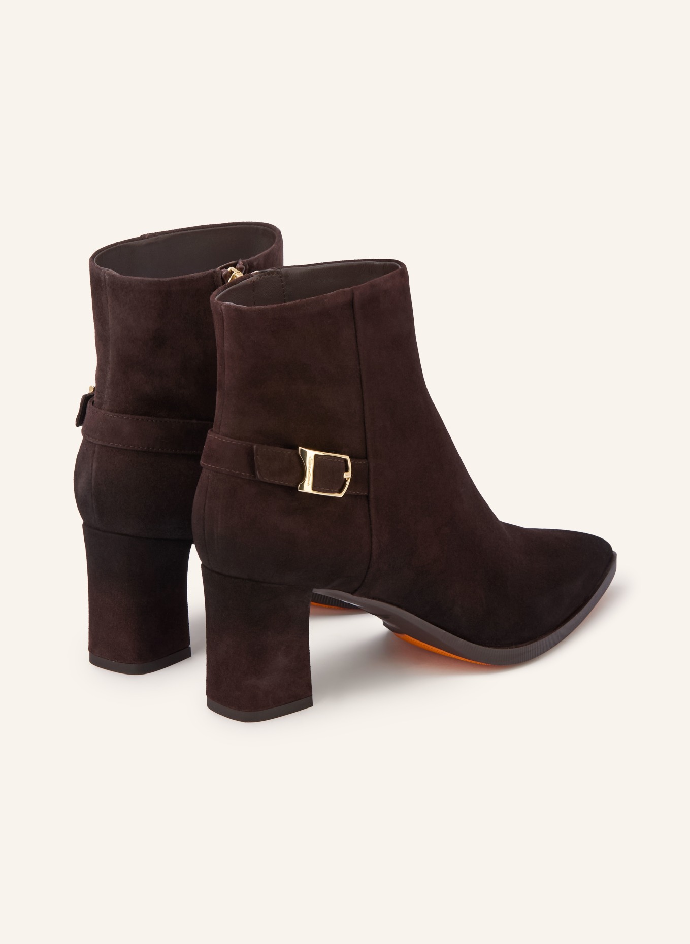 Santoni Laarsjes ELLY: MARRON FONCÉ / GOUD