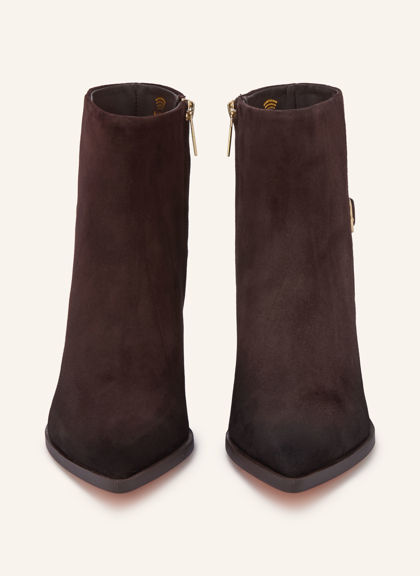 Santoni Laarsjes ELLY: MARRON FONCÉ / GOUD
