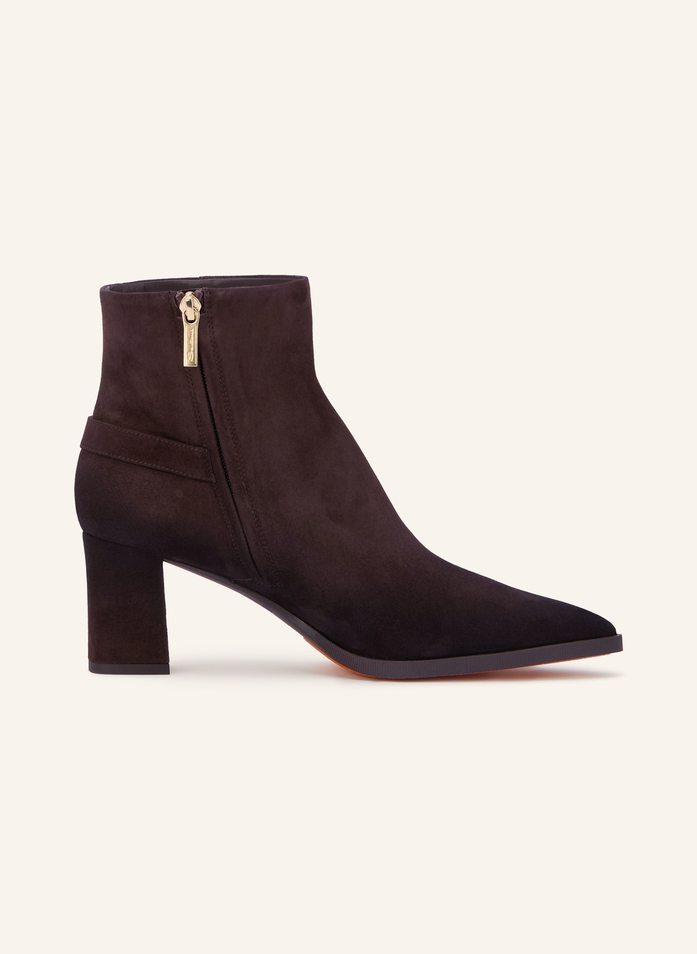 Santoni Laarsjes ELLY: MARRON FONCÉ / GOUD