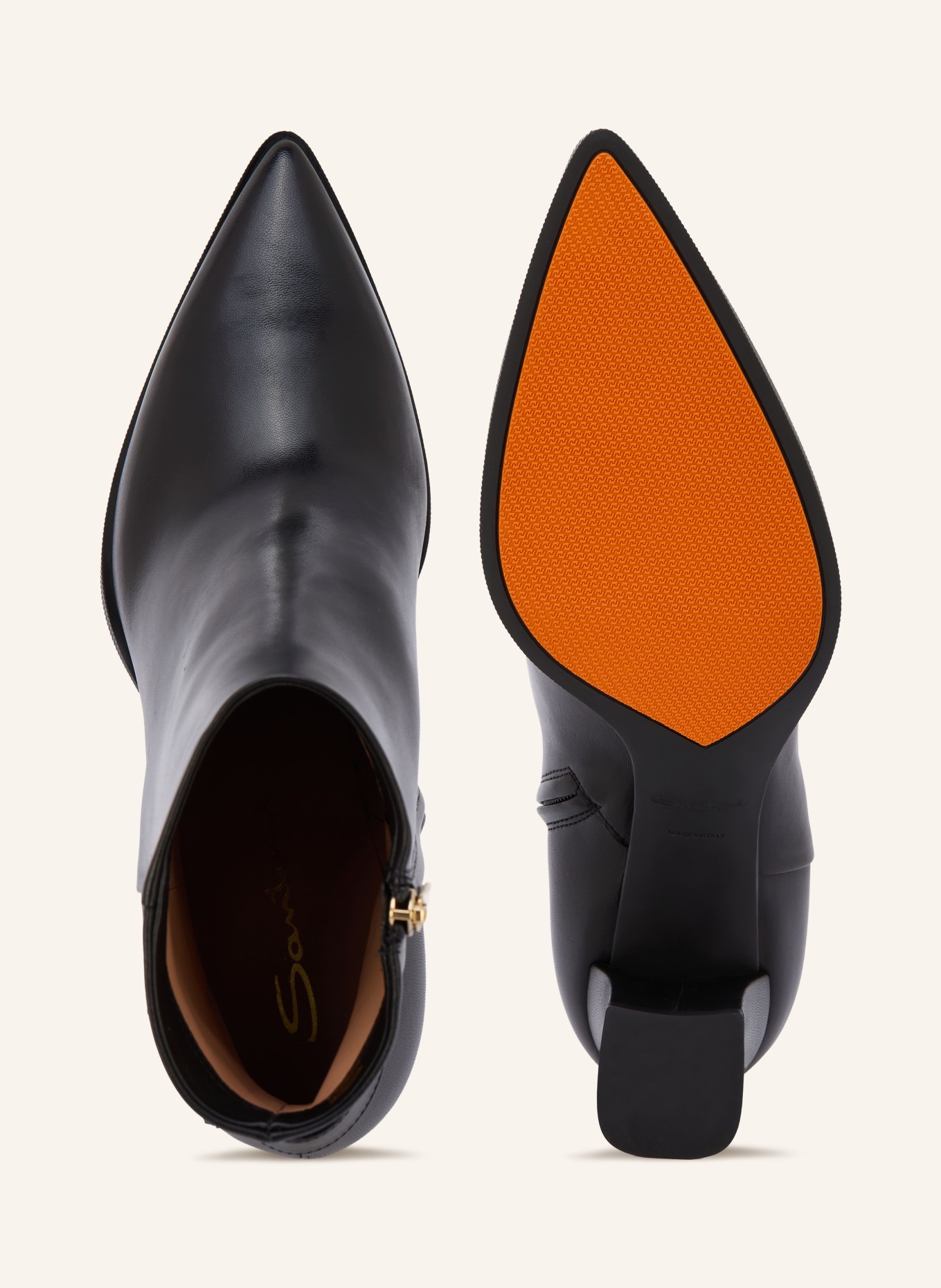 Santoni Stiefeletten ELLY: SCHWARZ / GOLD
