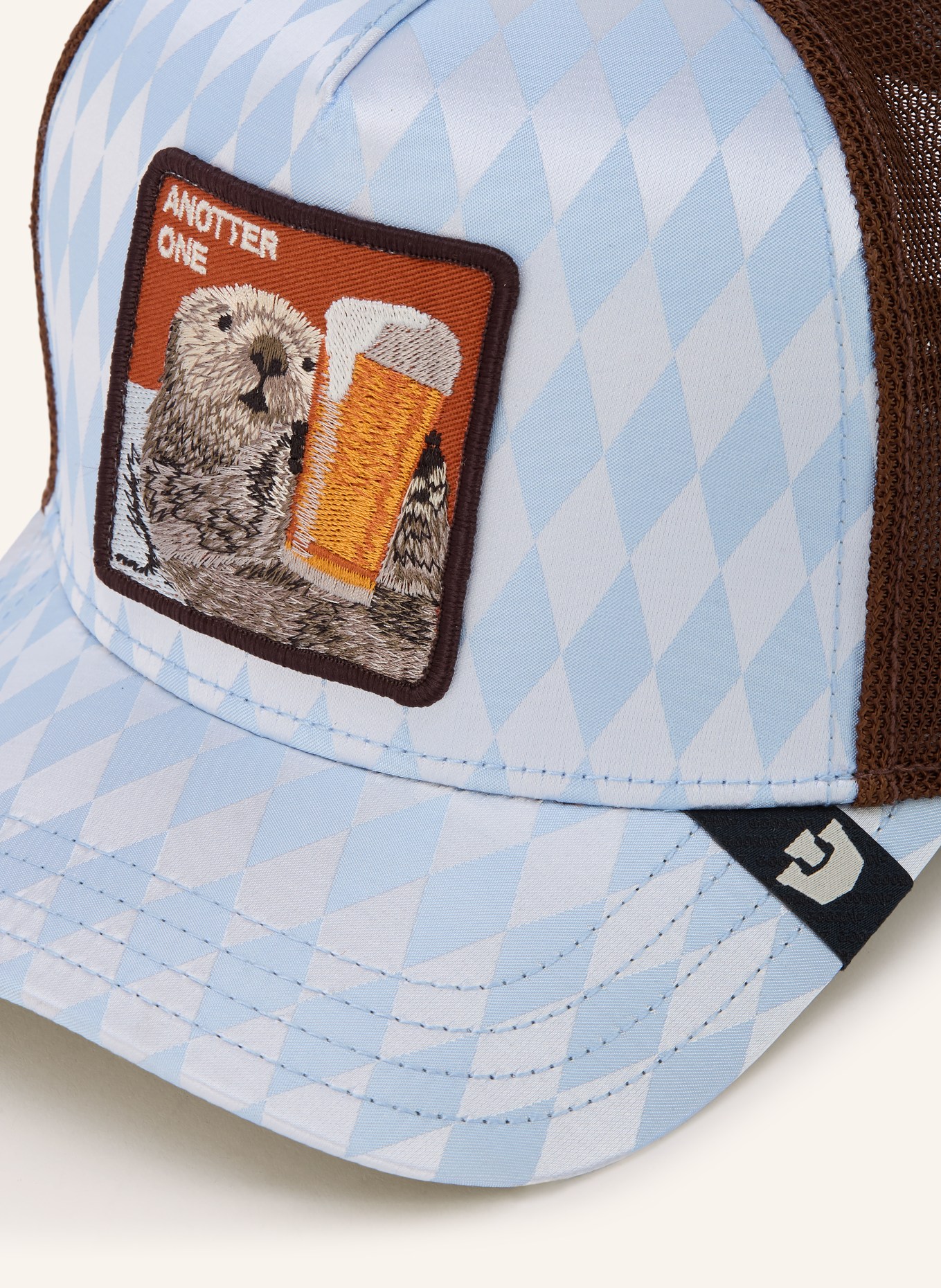 GOORIN BROS. ANOTHER ONE Cap: LIGHT BLUE / DARK BROWN / ORANGE