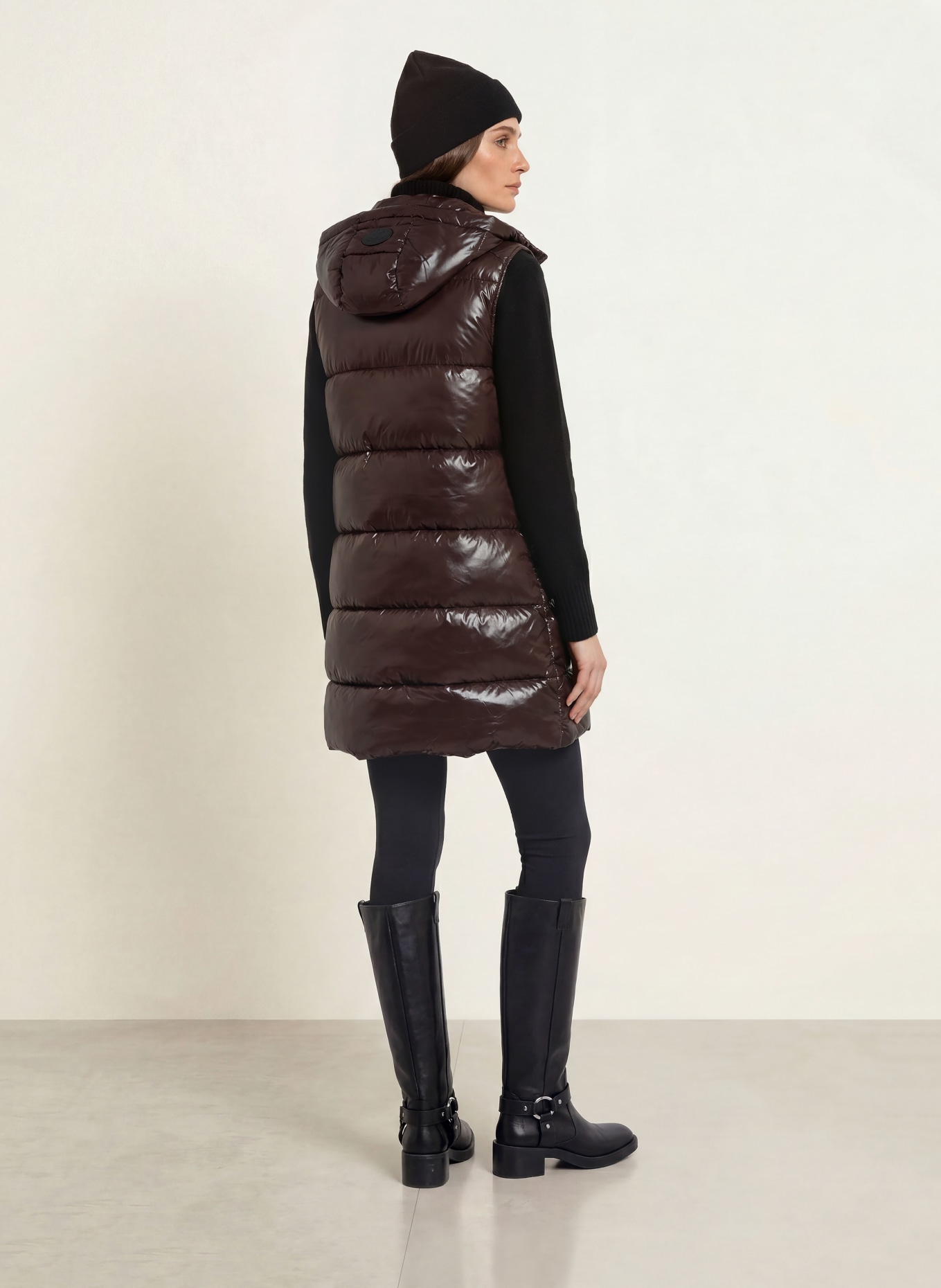 SAVE THE DUCK IRIA Quilted Vest: DARK BROWN