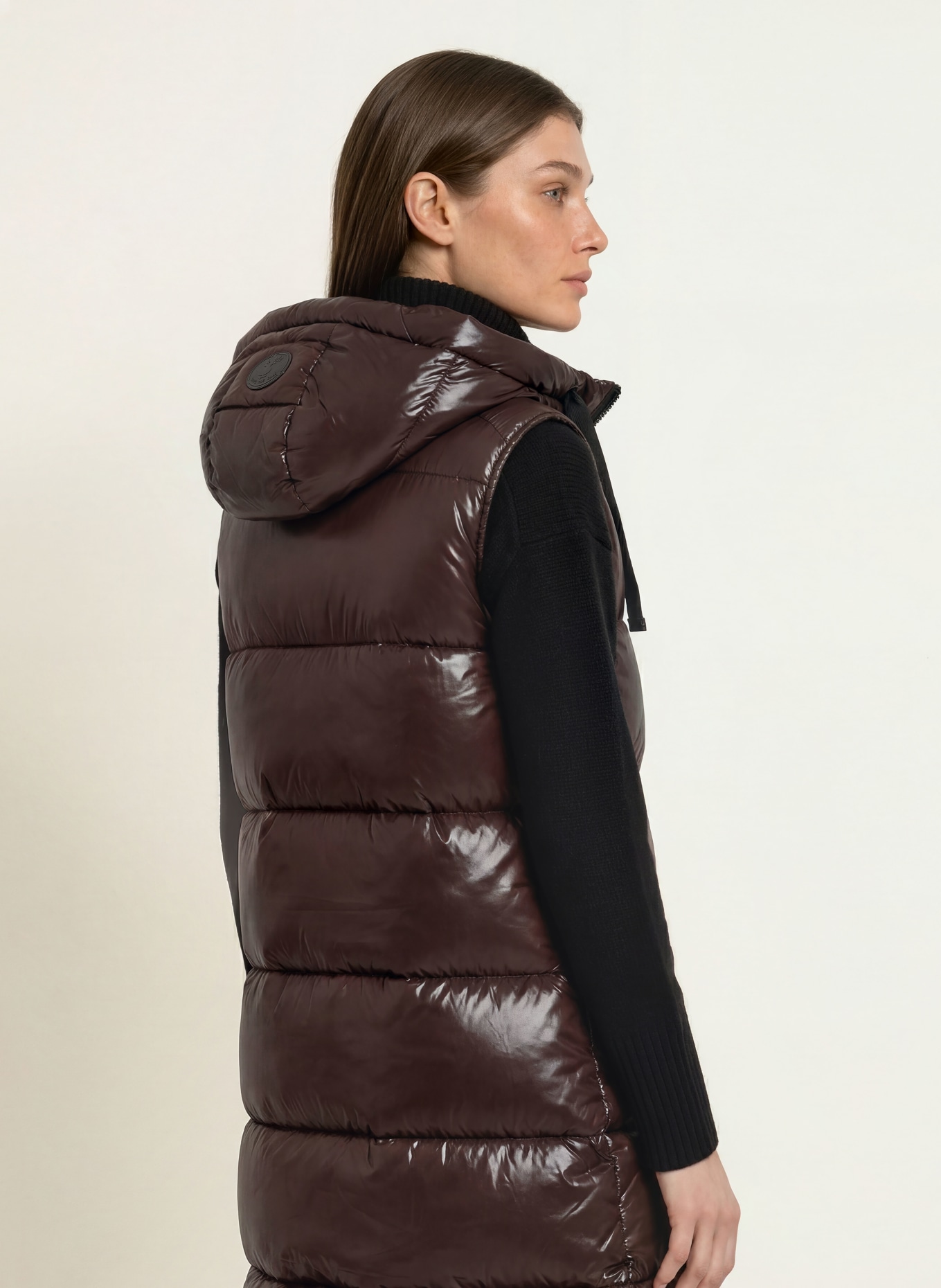 SAVE THE DUCK IRIA Quilted Vest: DARK BROWN