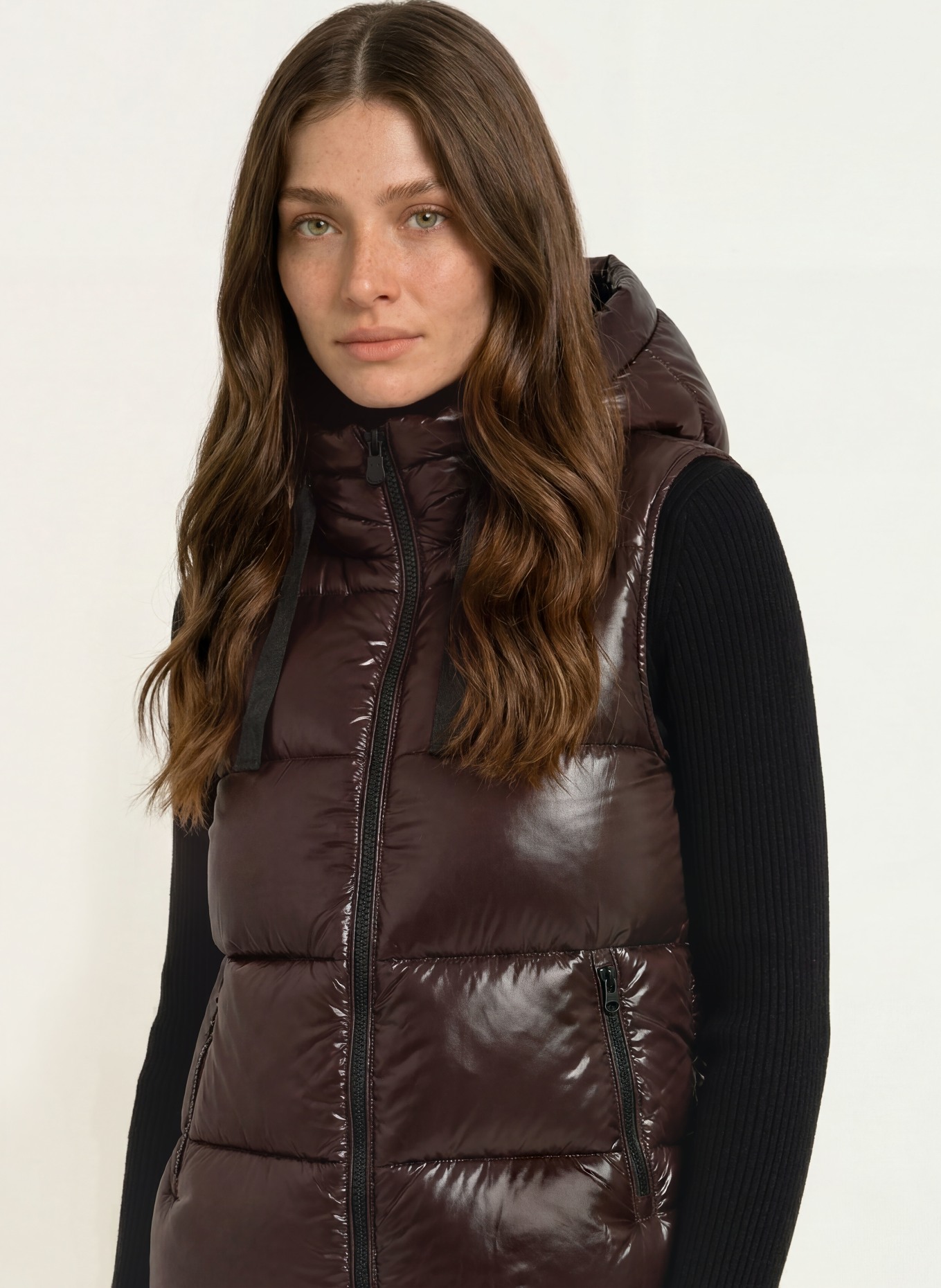SAVE THE DUCK IRIA Quilted Vest: DARK BROWN
