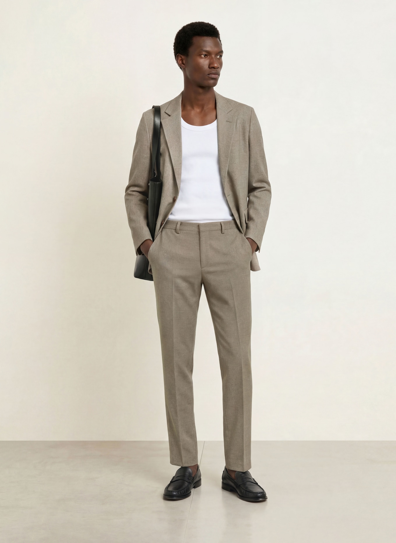 HUGO Spodnie garniturowe HESTEN Extra Slim Fit: 269 MEDIUM BEIGE