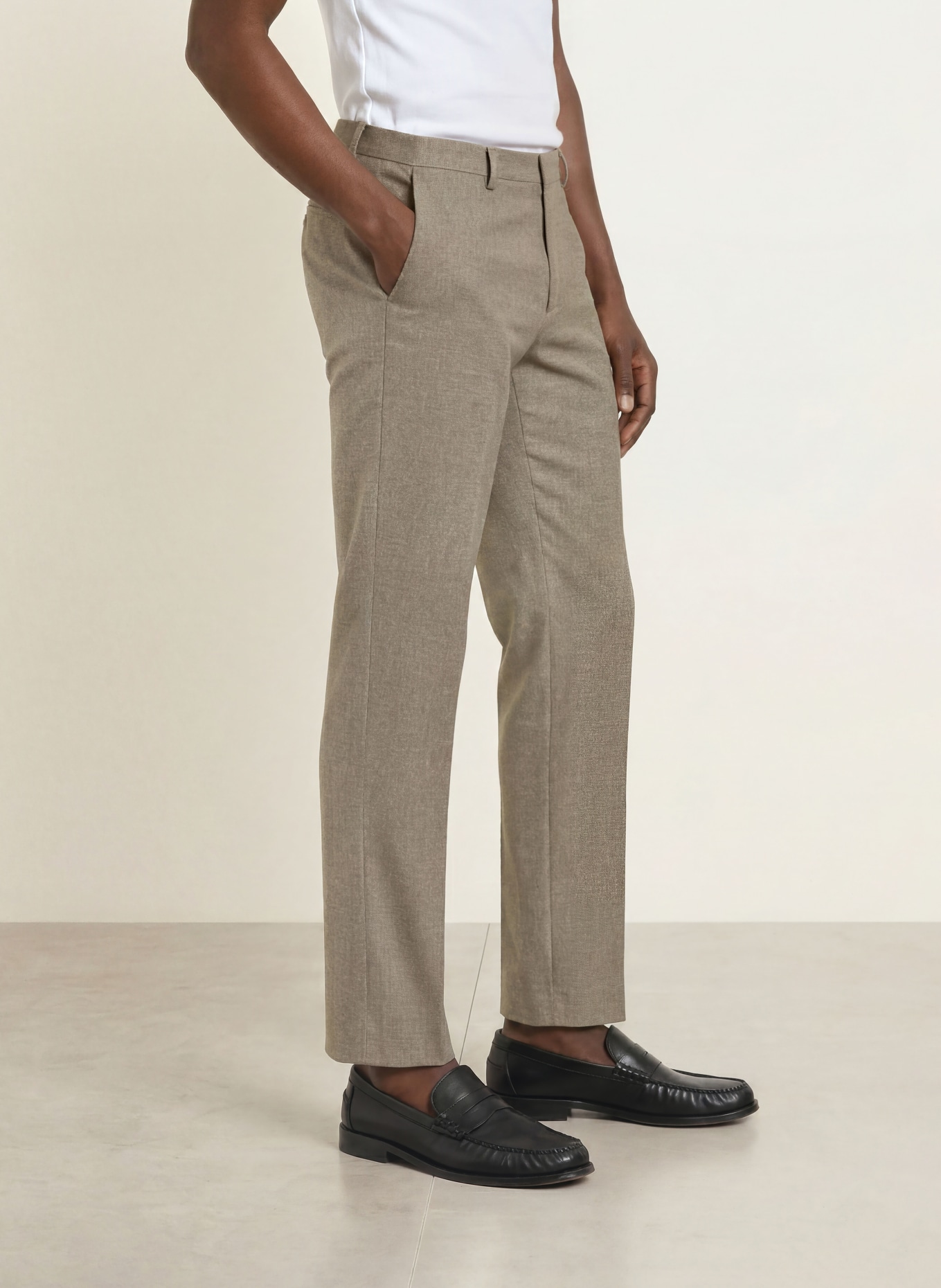 HUGO Spodnie garniturowe HESTEN Extra Slim Fit: 269 MEDIUM BEIGE