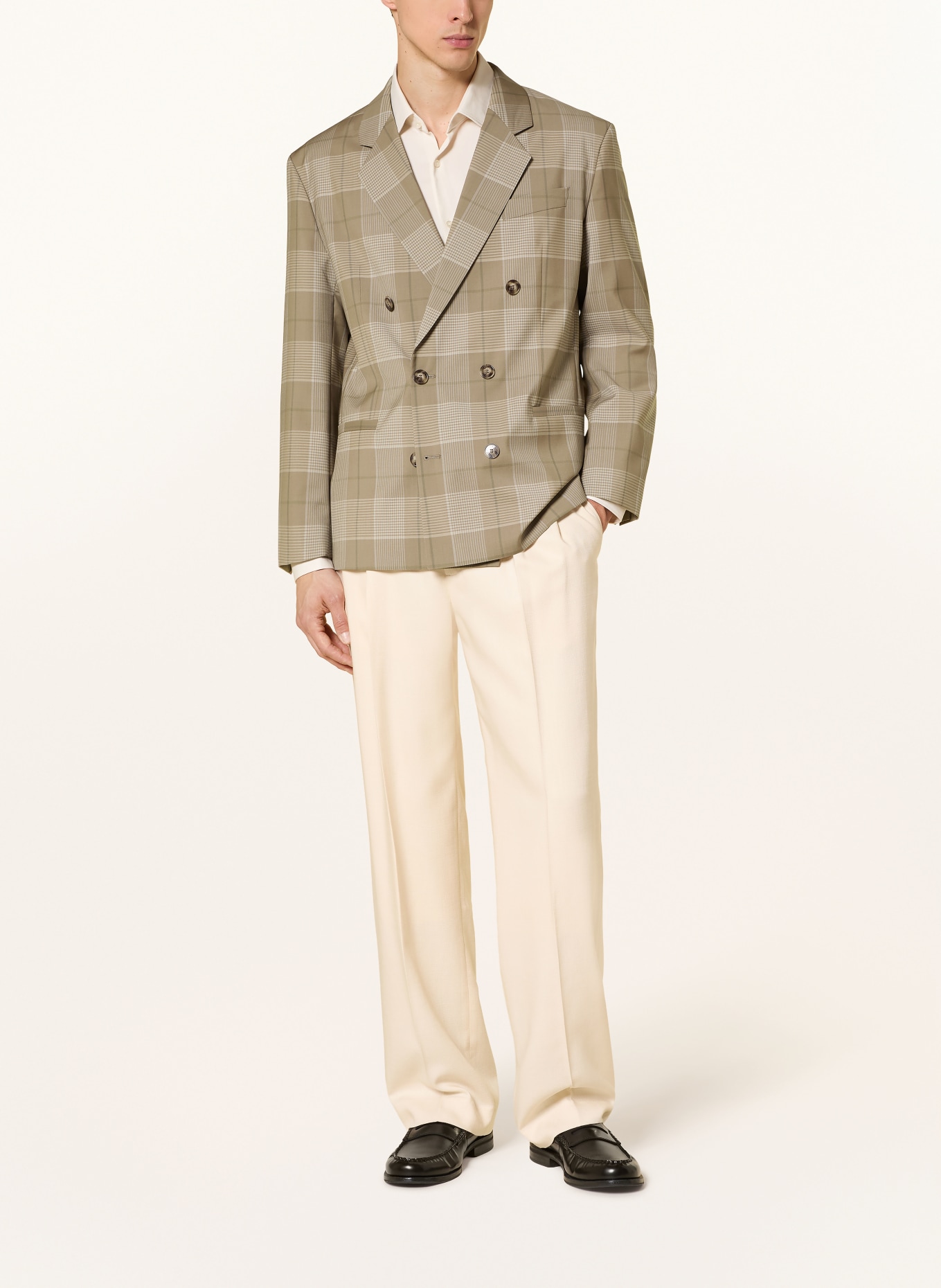 HUGO KANO Modern Fit Blazer: BEIGE / ECRU / TAUPE