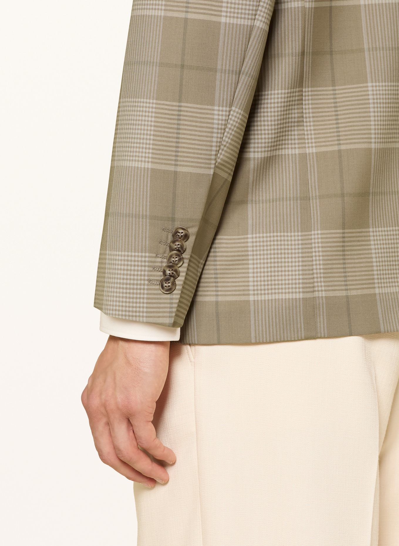 HUGO KANO Modern Fit Blazer: BEIGE / ECRU / TAUPE