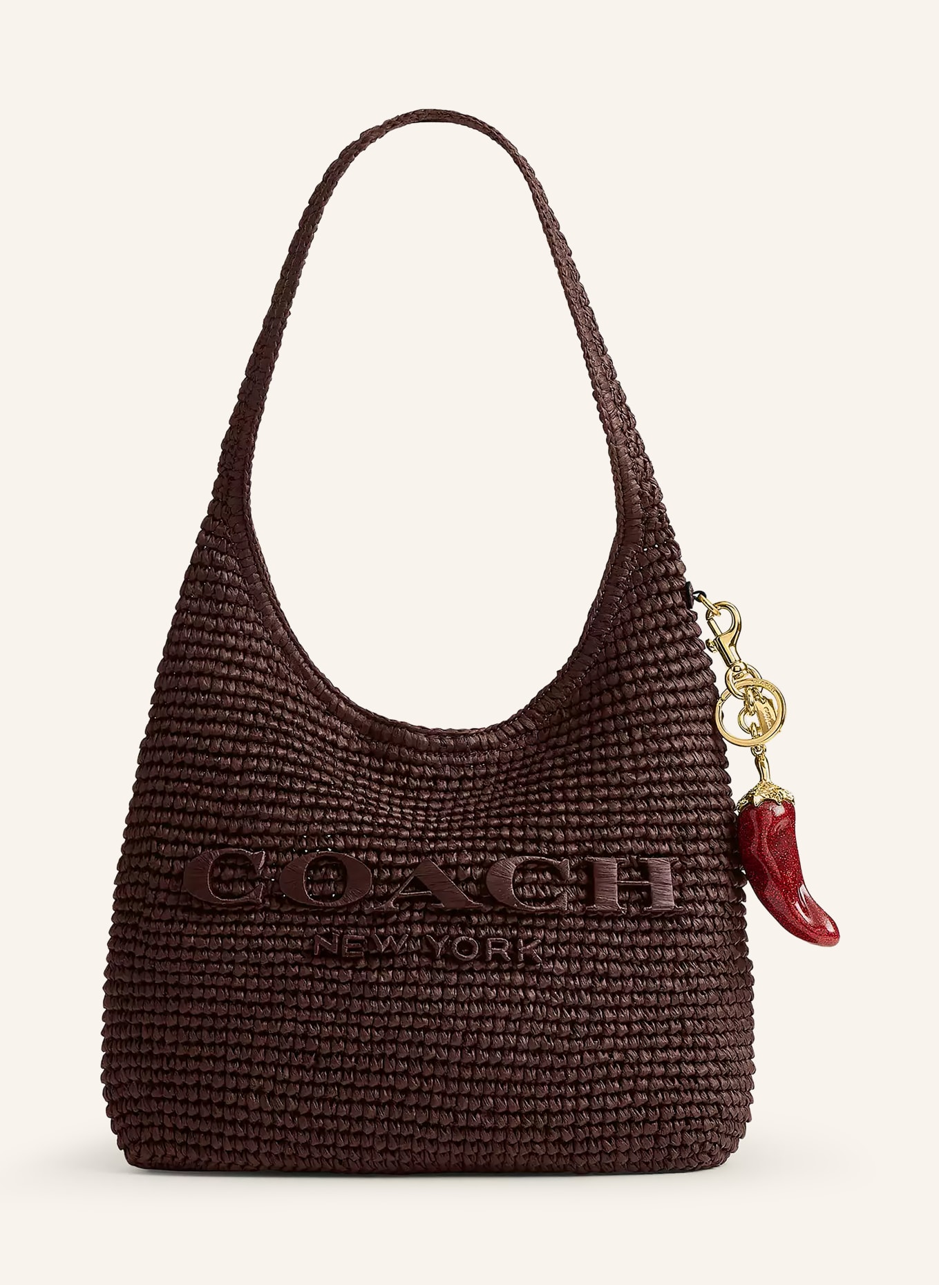 COACH Breloque de sac CHILI PEPPER: ROUGE FONCÉ / OR