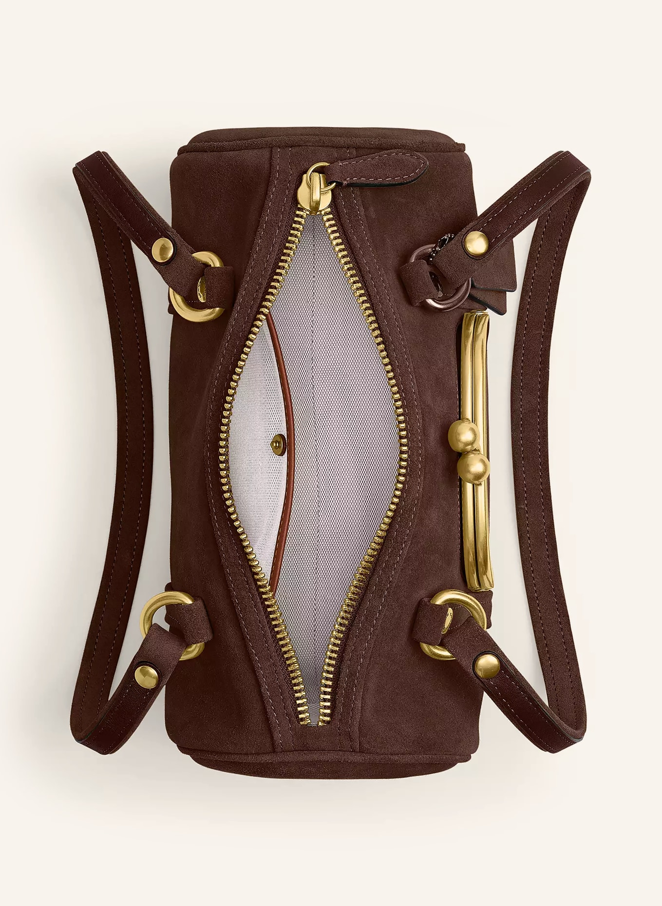 COACH KISSLOCK 28 Shoulder Bag: DARK BROWN / GOLD