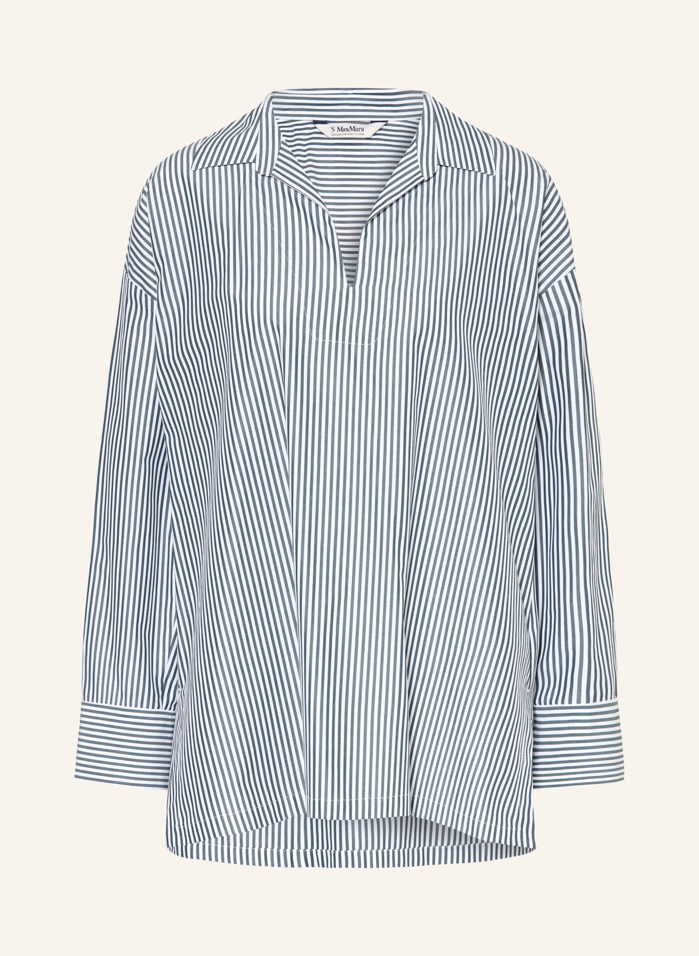 S Max Mara Blouse CRISTEL: DONKERGROEN / WIT