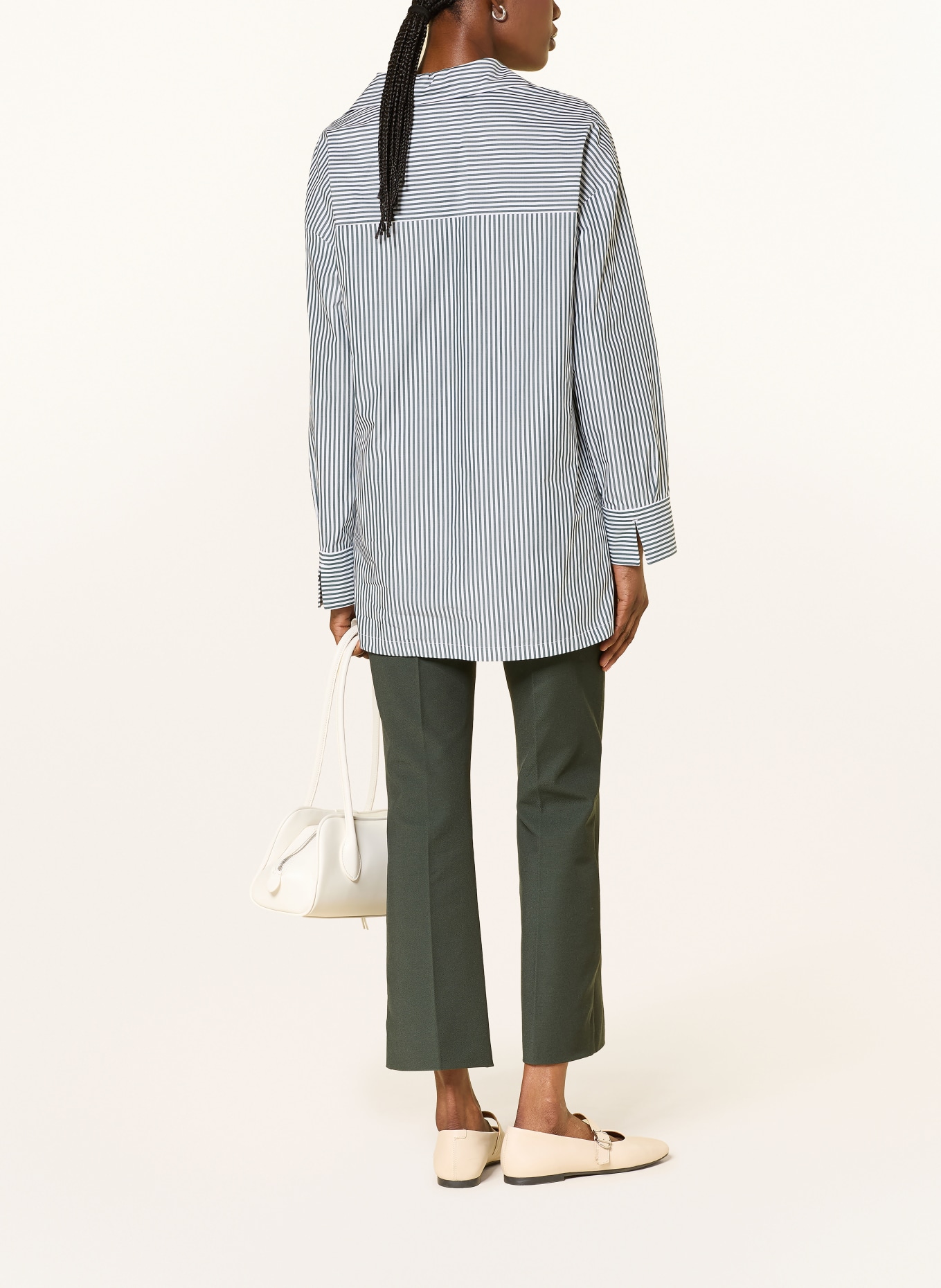 S Max Mara Blouse CRISTEL: DONKERGROEN / WIT