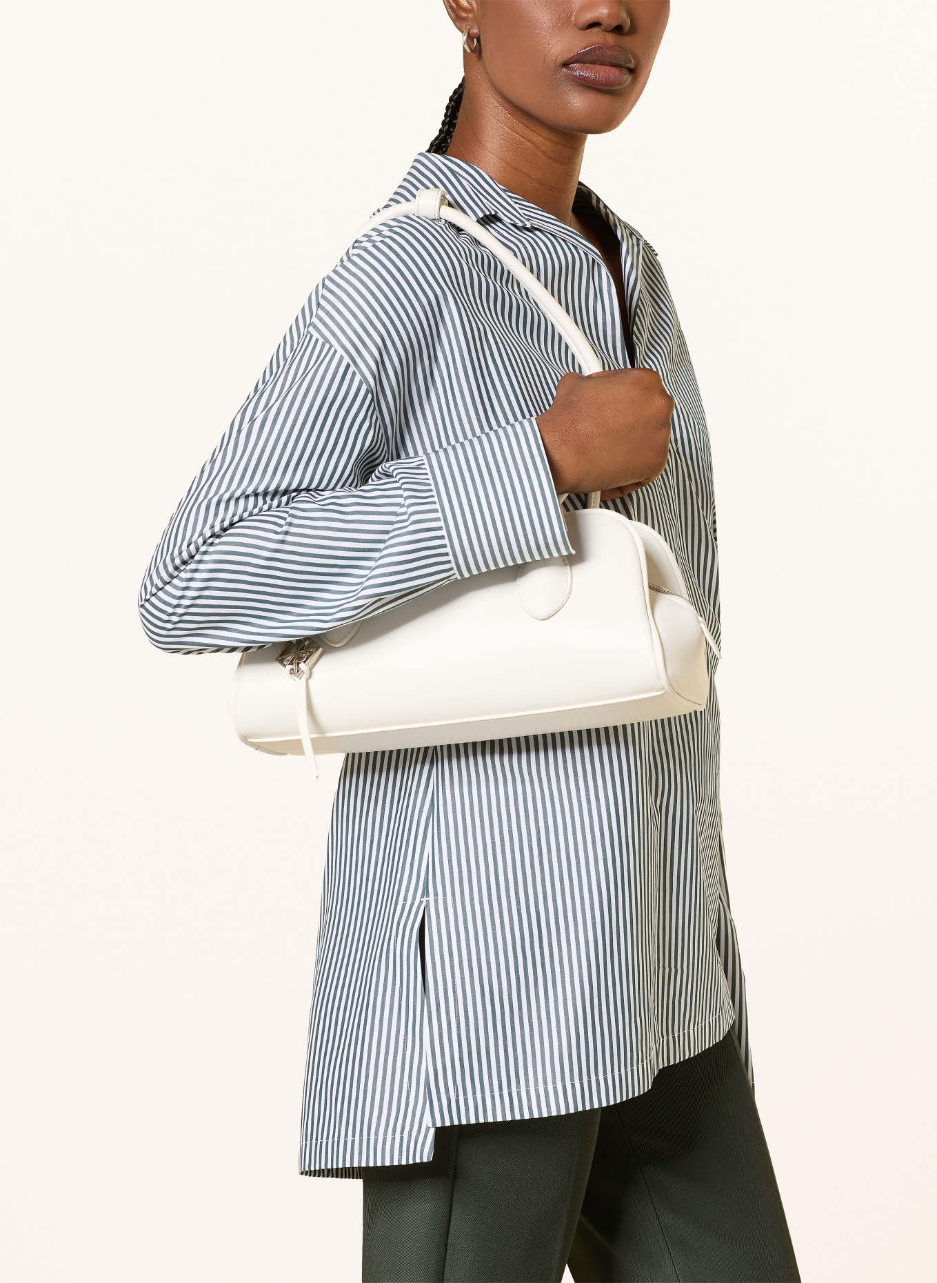 S Max Mara Blouse CRISTEL: DONKERGROEN / WIT