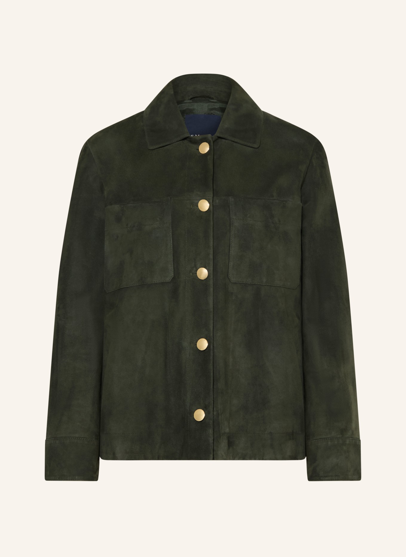 S Max Mara Lederjacke ABISSO: DUNKELGRÜN