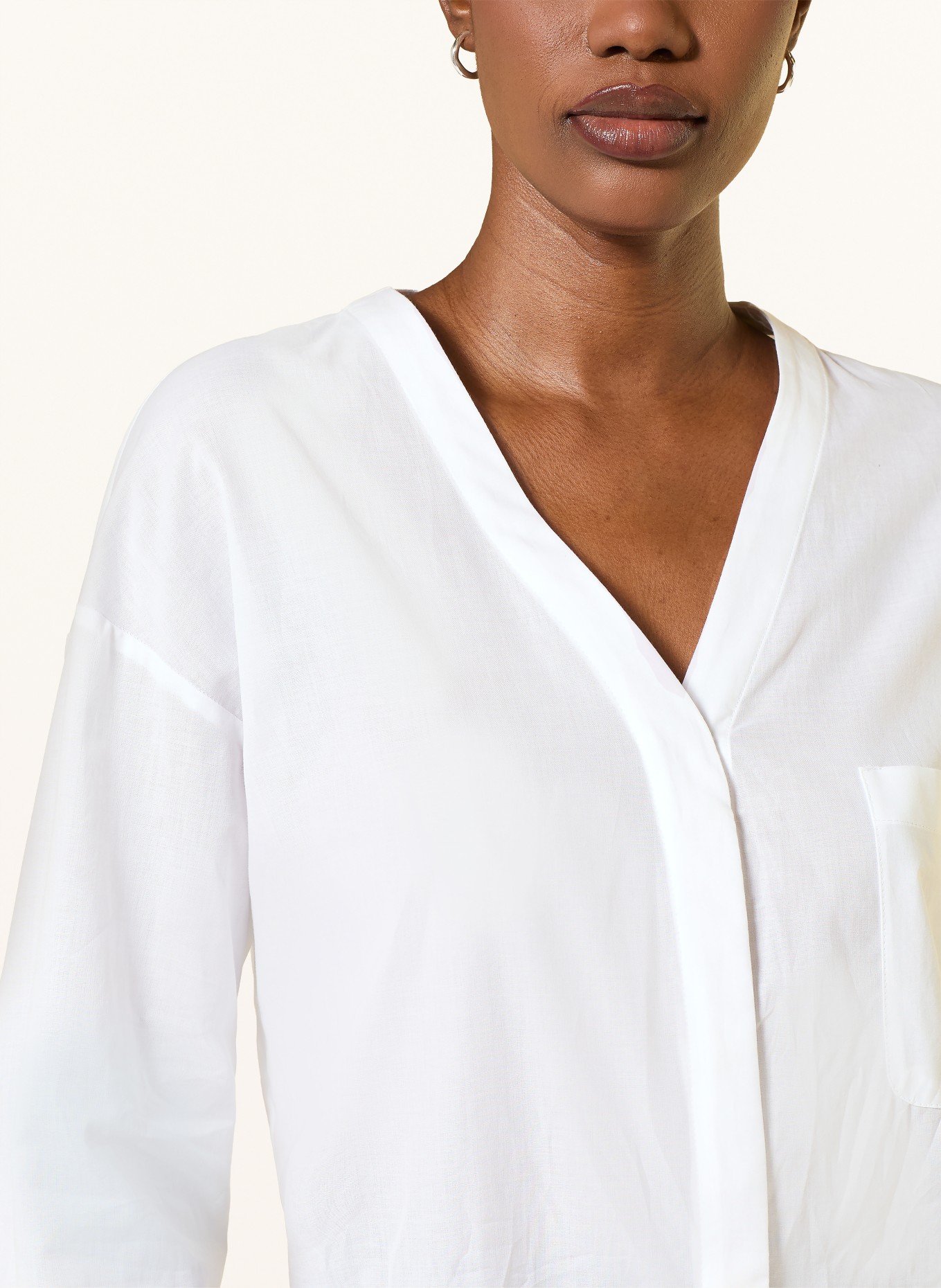 S Max Mara Blouse ASTRO à volants: BLANC