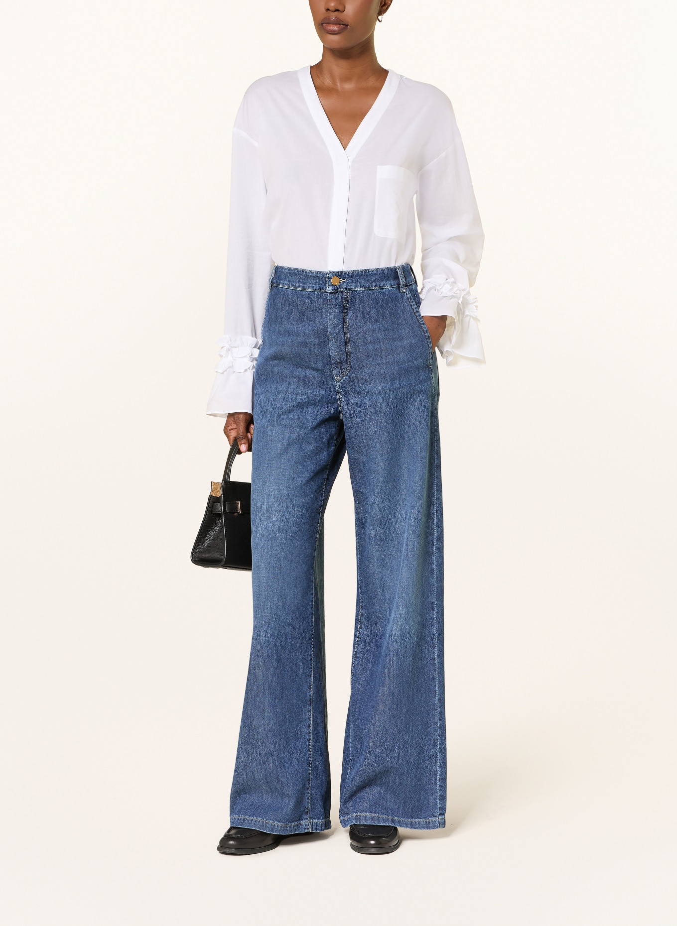 S Max Mara Wide Leg Jeans GELATO: 008 CHINA BLUE