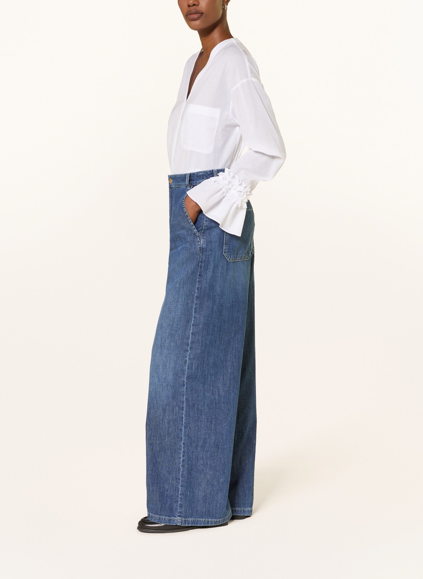 S Max Mara Wide Leg Jeans GELATO: 008 CHINA BLUE