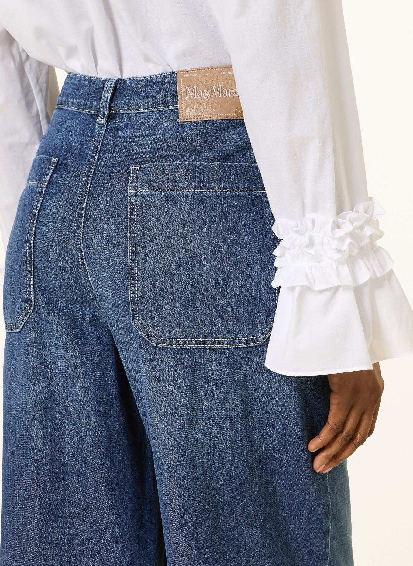 S Max Mara Wide Leg Jeans GELATO: 008 CHINA BLUE