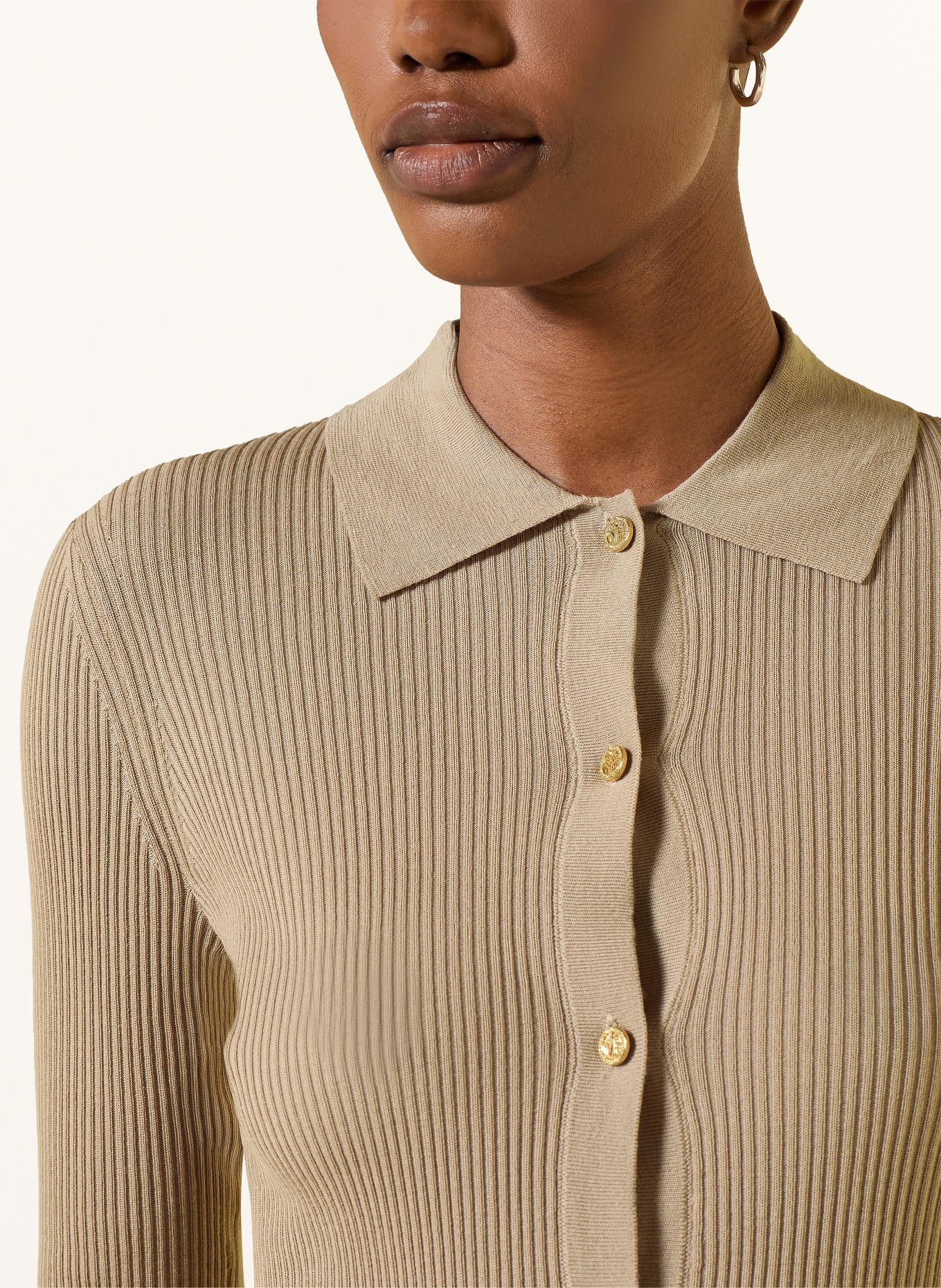 S Max Mara Gebreid vest LIMONE: LICHTBRUIN