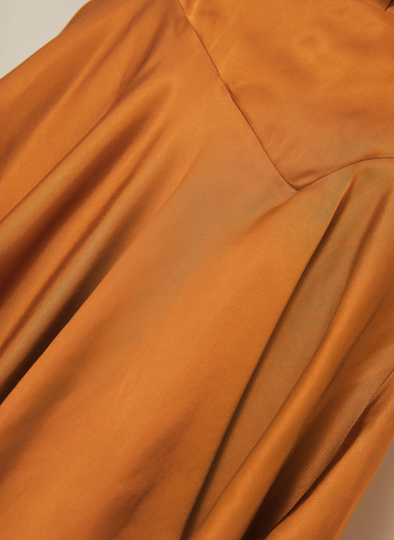 ISABEL MARANT Satin-kjole NELINE: COGNAC