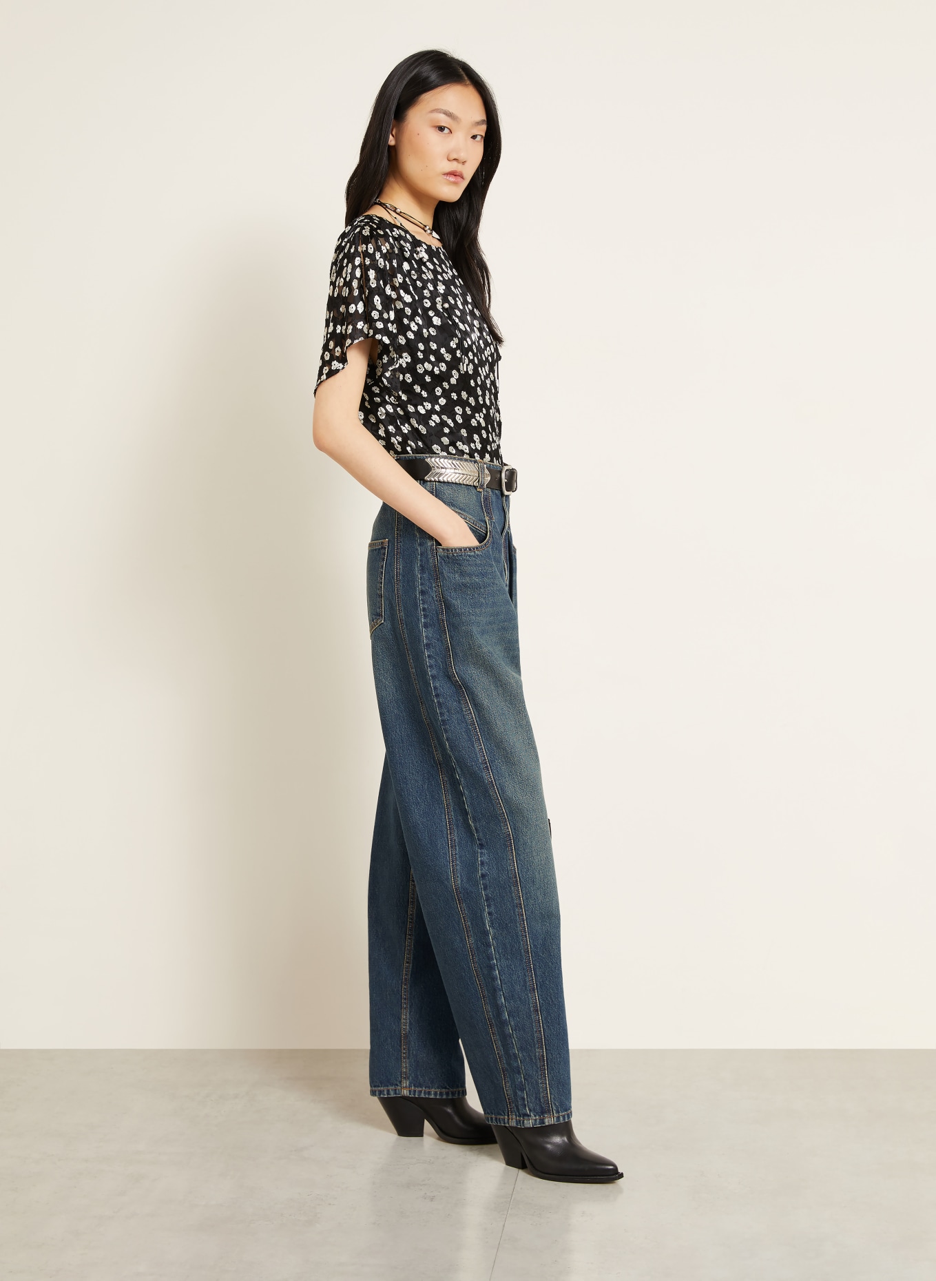 ISABEL MARANT Barrel Jeans LISHA: 30FB faded blue