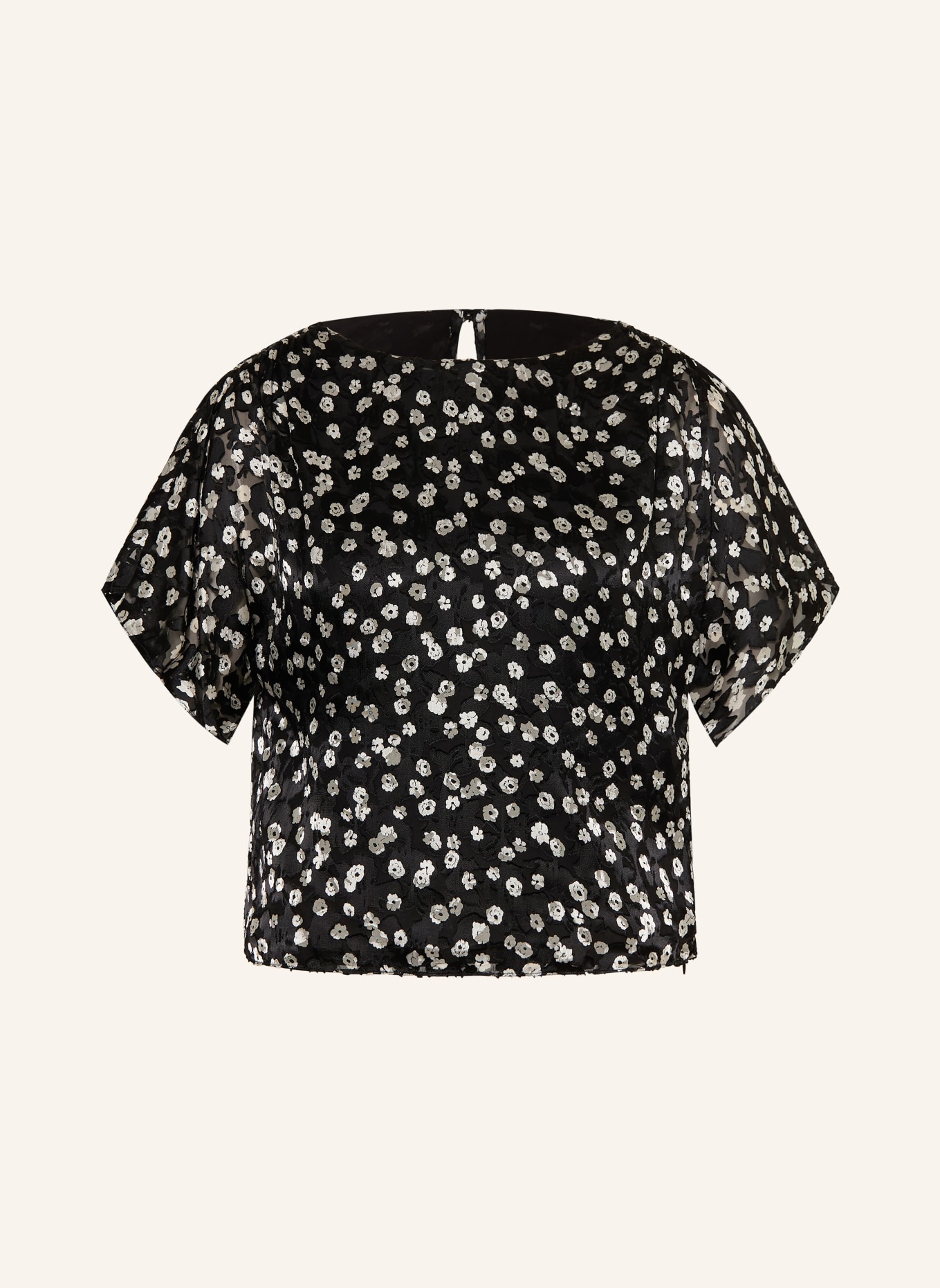 ISABEL MARANT Blusenshirt HERVANE mit Seide: SCHWARZ / WEISS