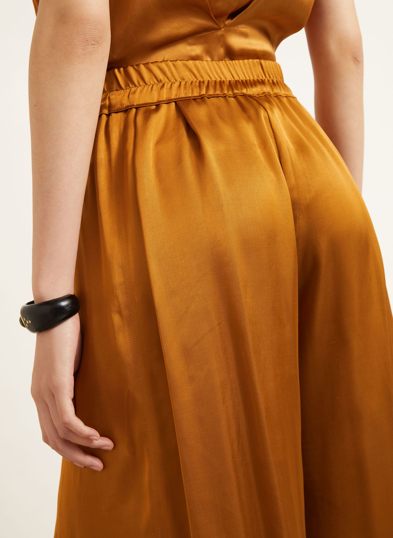 ISABEL MARANT 7/8-bukser NOLIA i satin: COGNAC