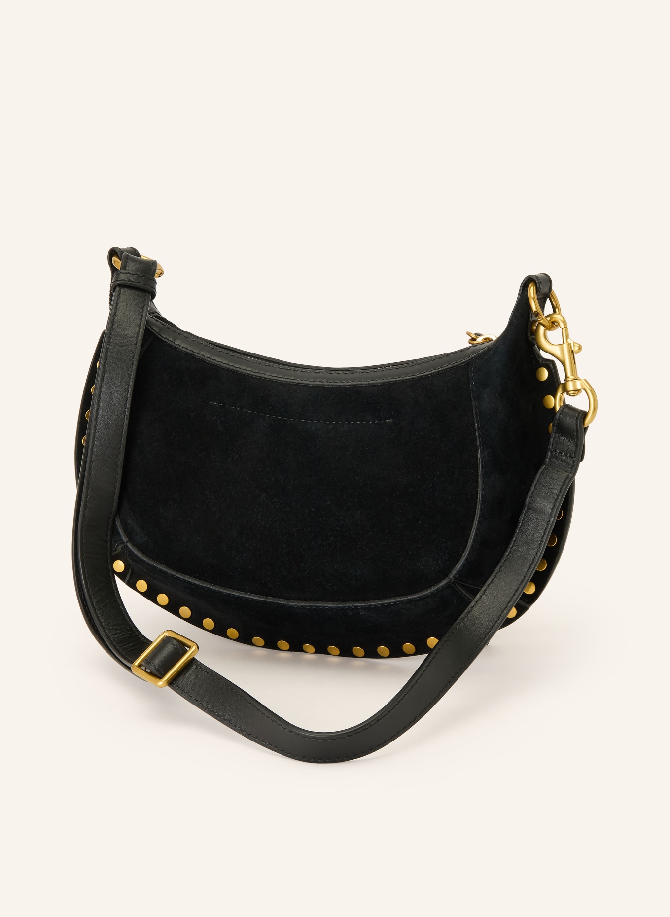 ISABEL MARANT Schoudertas OSKAN MOON POCKET: ZWART