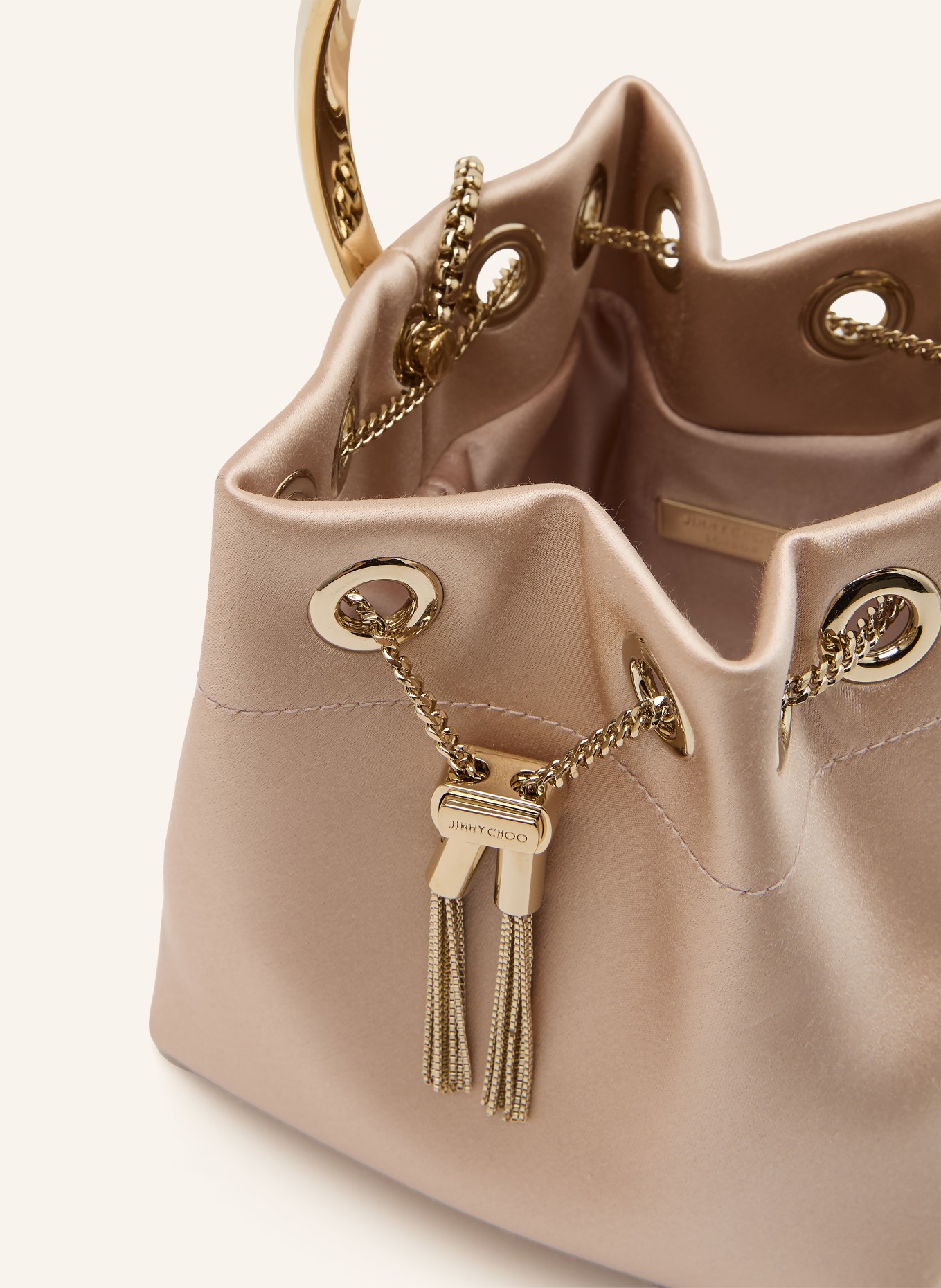 JIMMY CHOO Torebka BON BON: RÓŻOWOZLOTY / ZŁOTY