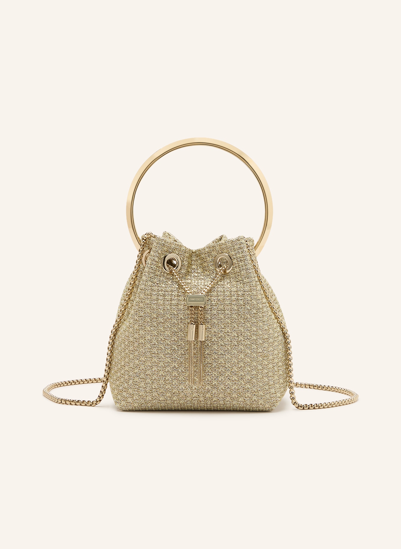 JIMMY CHOO Listonoszka BON BON MINI: ZŁOTY / SREBRNY