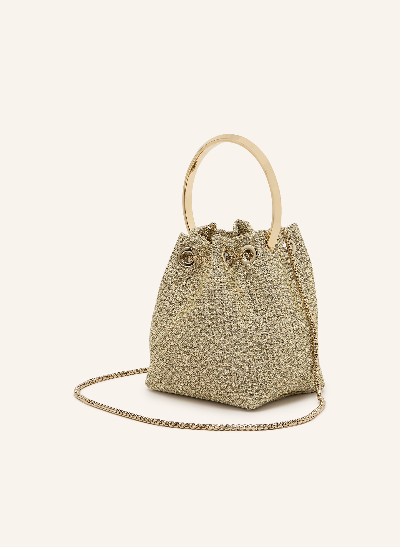 JIMMY CHOO Listonoszka BON BON MINI: ZŁOTY / SREBRNY