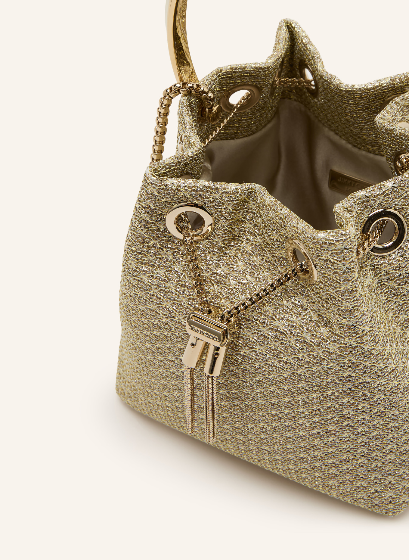JIMMY CHOO Listonoszka BON BON MINI: ZŁOTY / SREBRNY