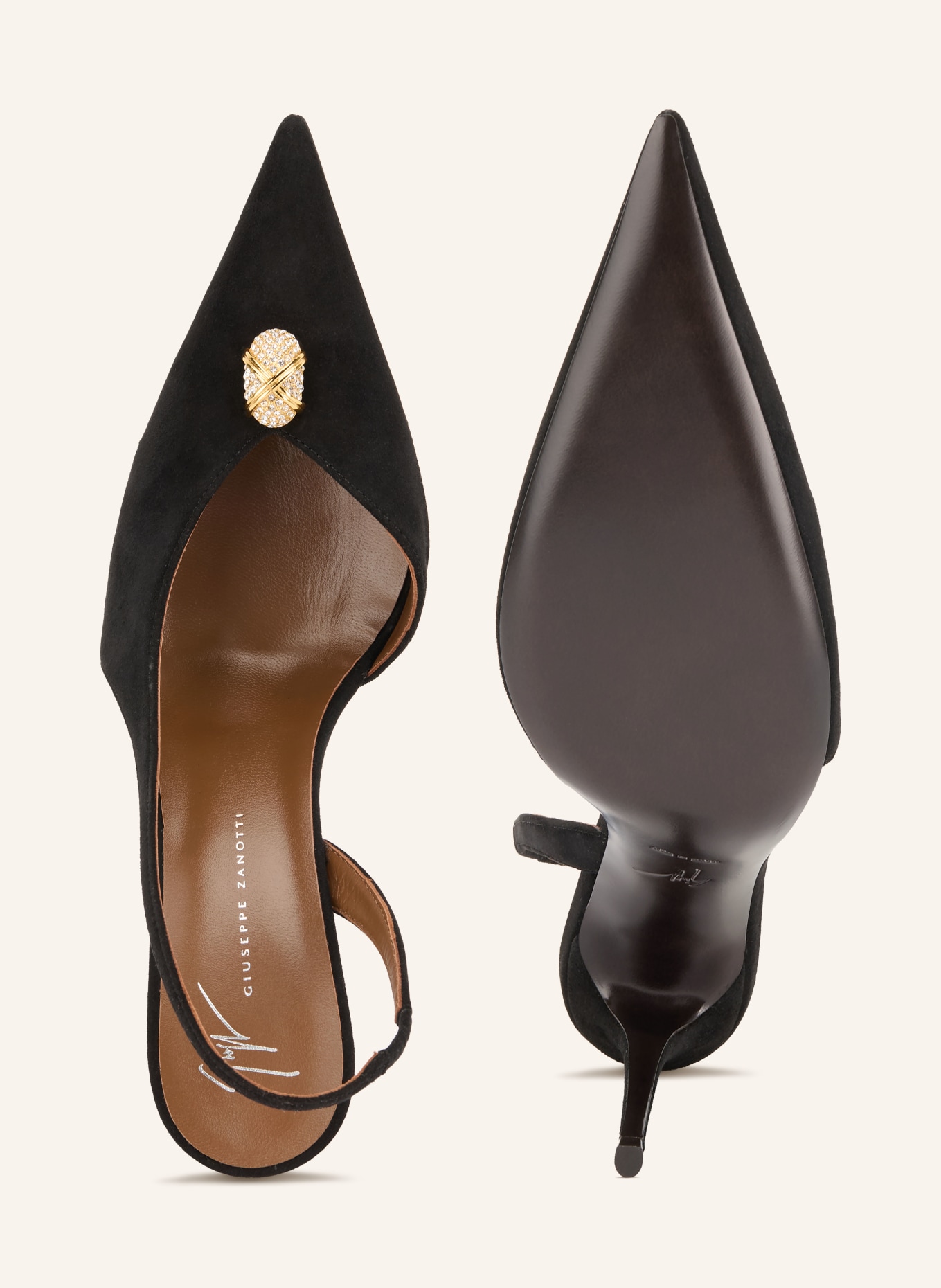 GIUSEPPE ZANOTTI DESIGN Slingbacks SKANDA: ZWART