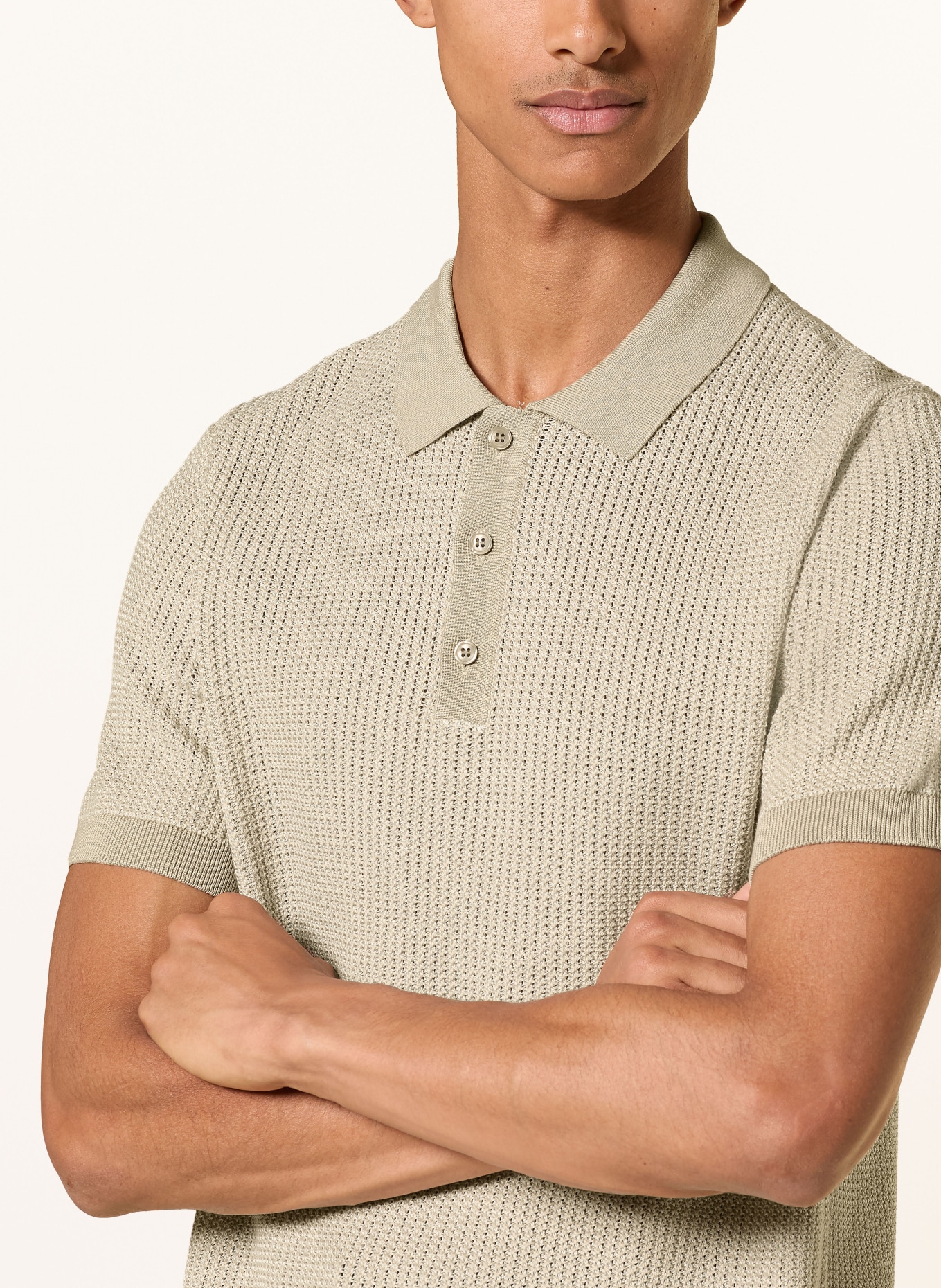JOOP! Knit Polo Shirt BRIANORO: BEIGE