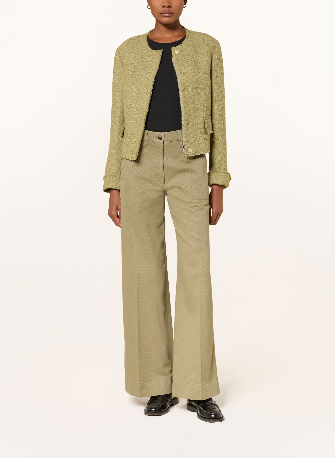 windsor. Wide leg jeans: 327 Bright Green 327