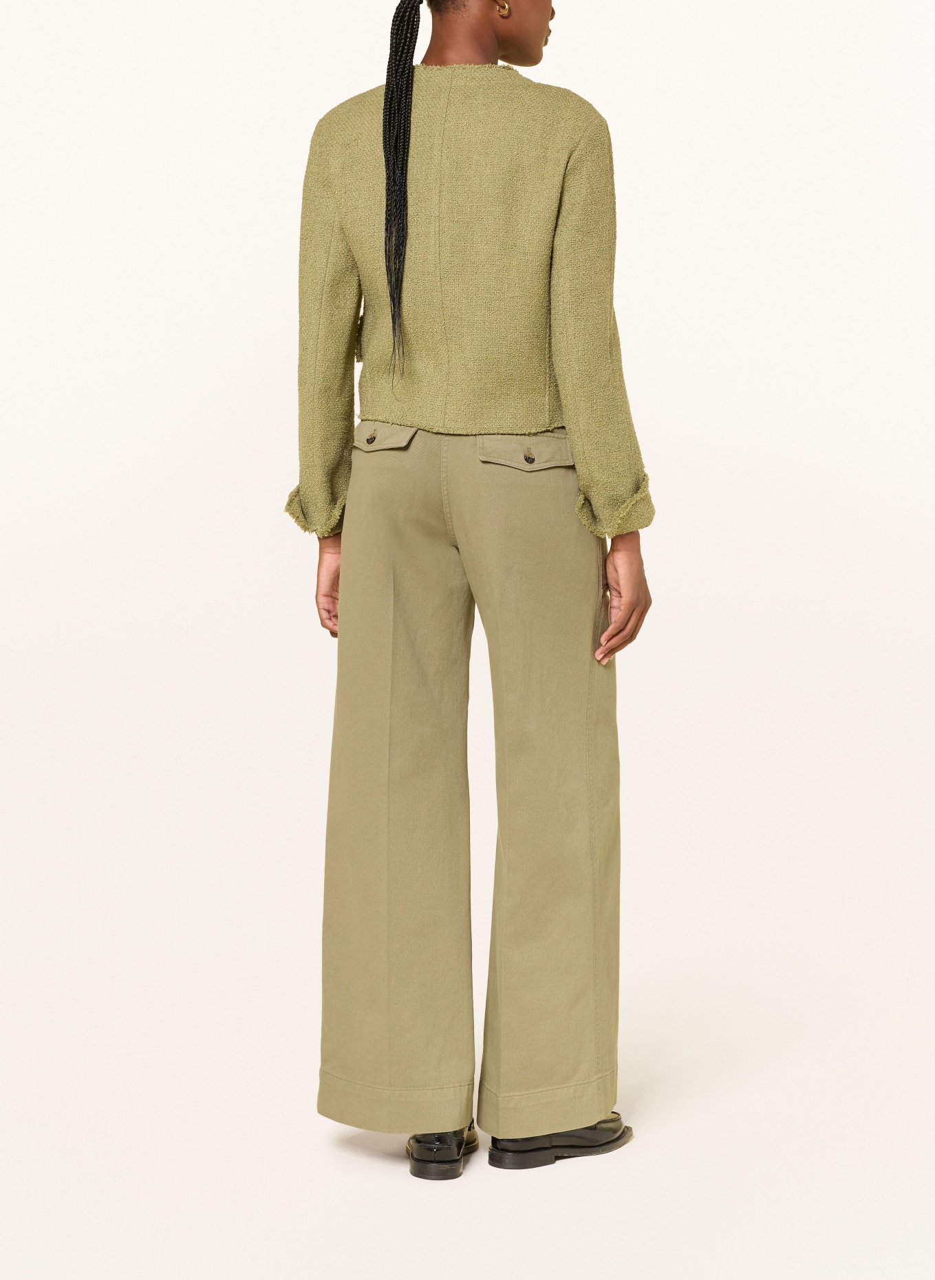 windsor. Wide leg jeans: 327 Bright Green 327