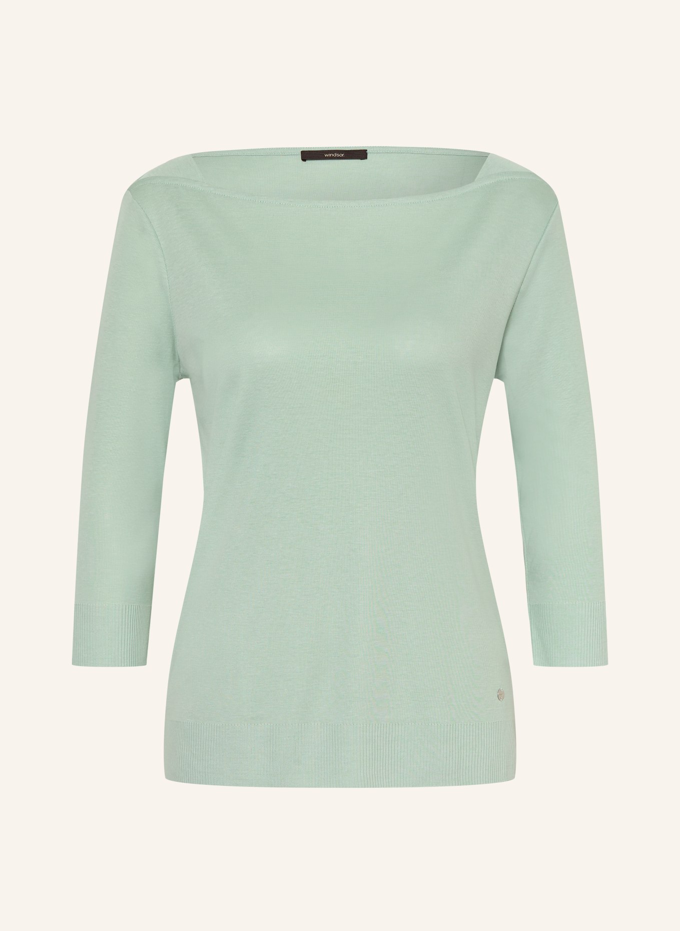 windsor. Shirt mit 3/4-Arm: HELLGRÜN