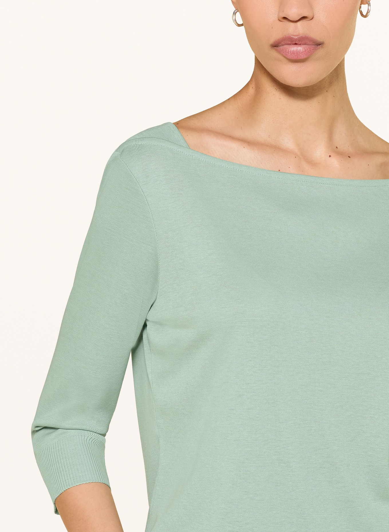 windsor. Shirt mit 3/4-Arm: HELLGRÜN