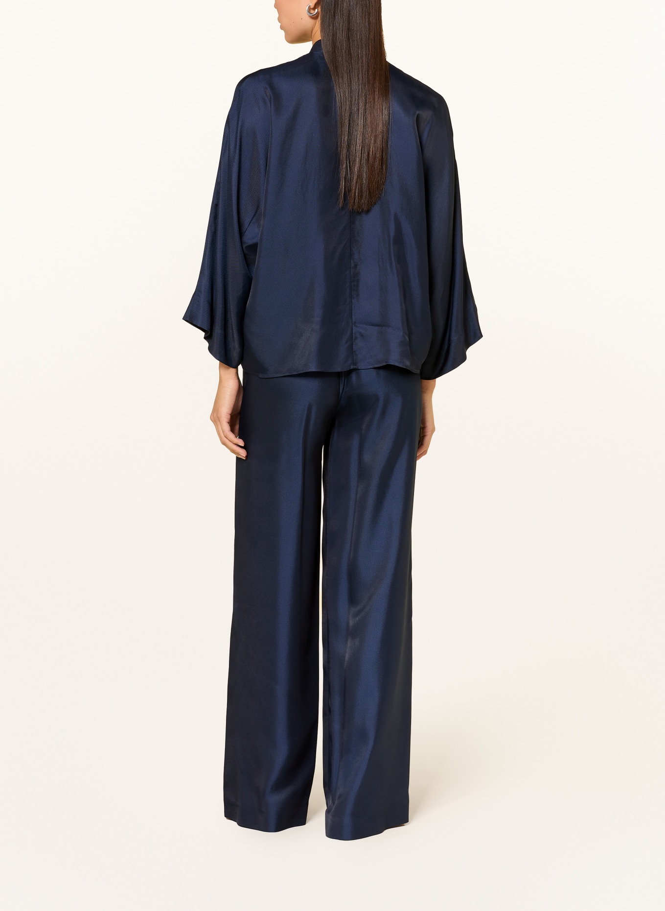 windsor. Marlene-broek met zijde: DONKERBLAUW