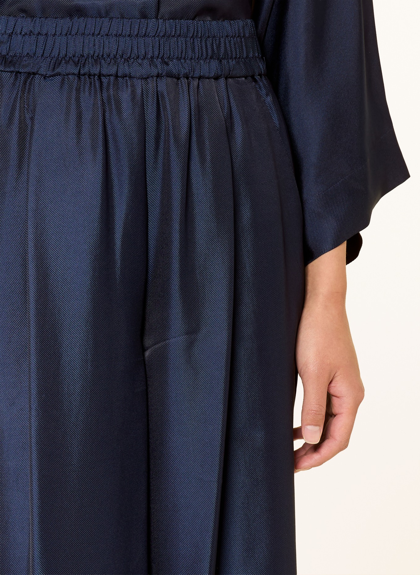 windsor. Marlene-broek met zijde: DONKERBLAUW