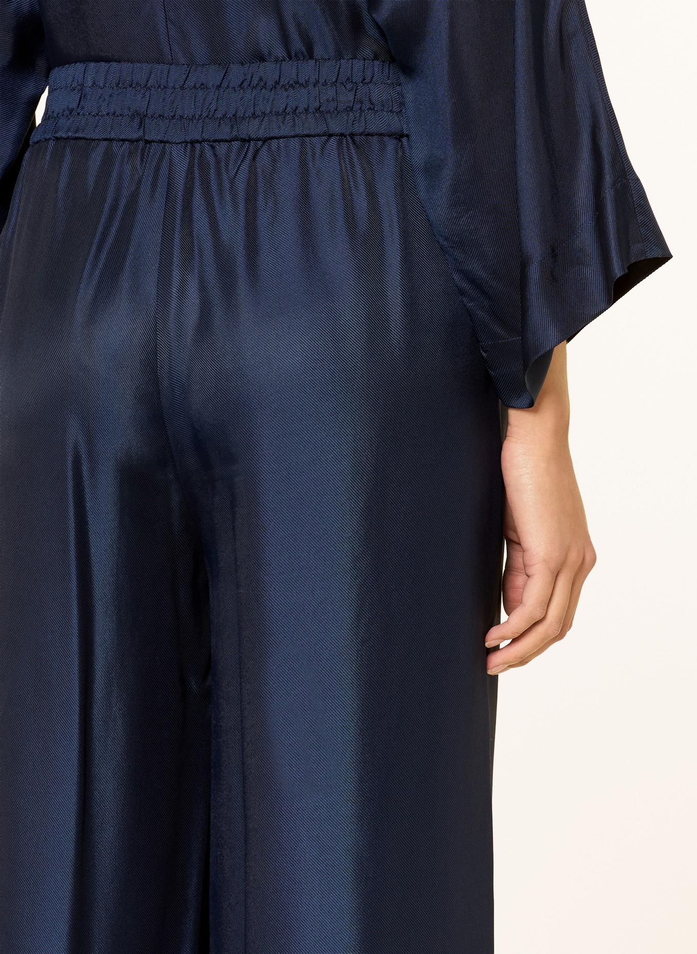 windsor. Marlene-broek met zijde: DONKERBLAUW
