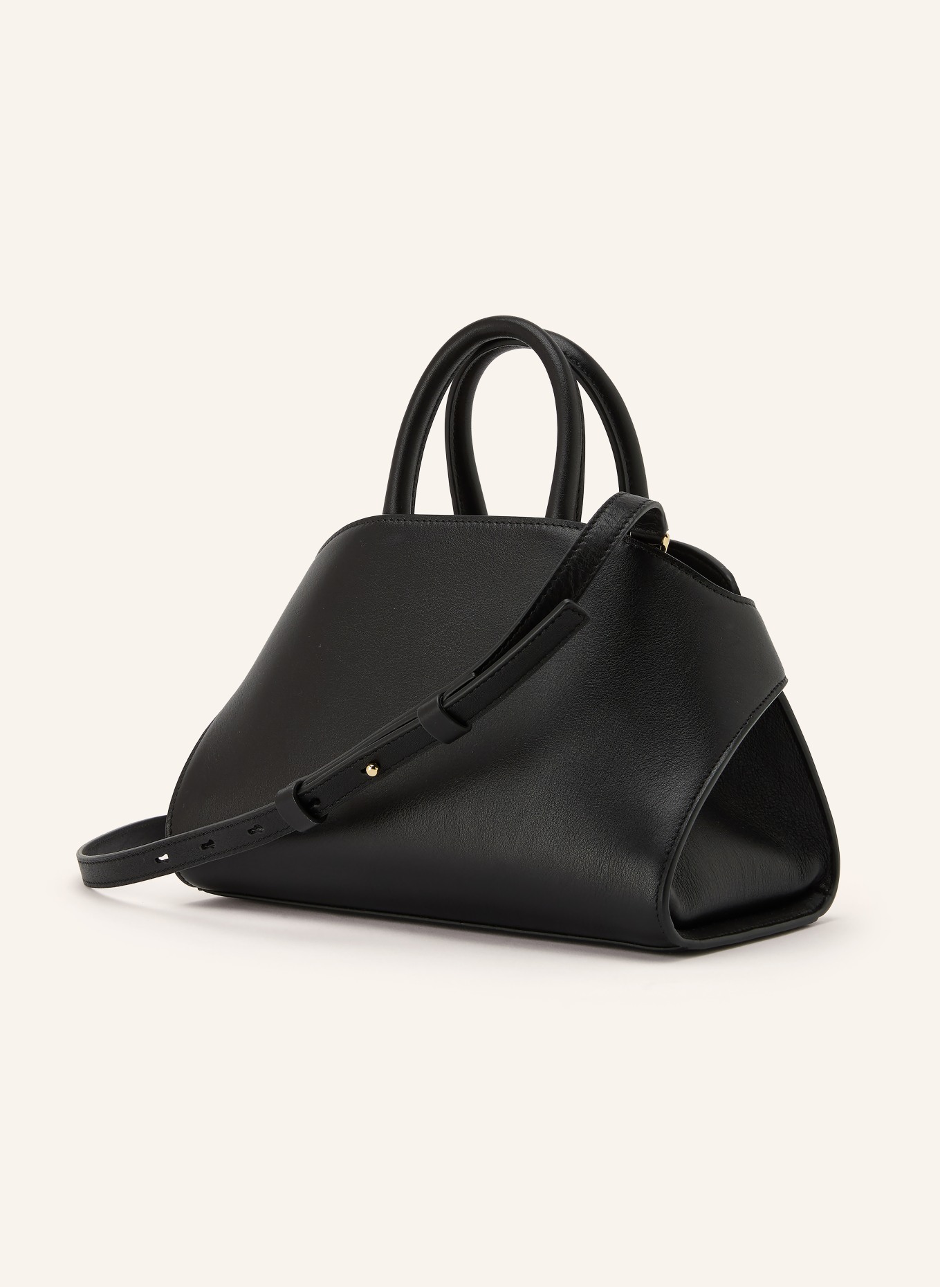 FERRAGAMO Listonoszka HUG MINI: CZARNY / ZŁOTY
