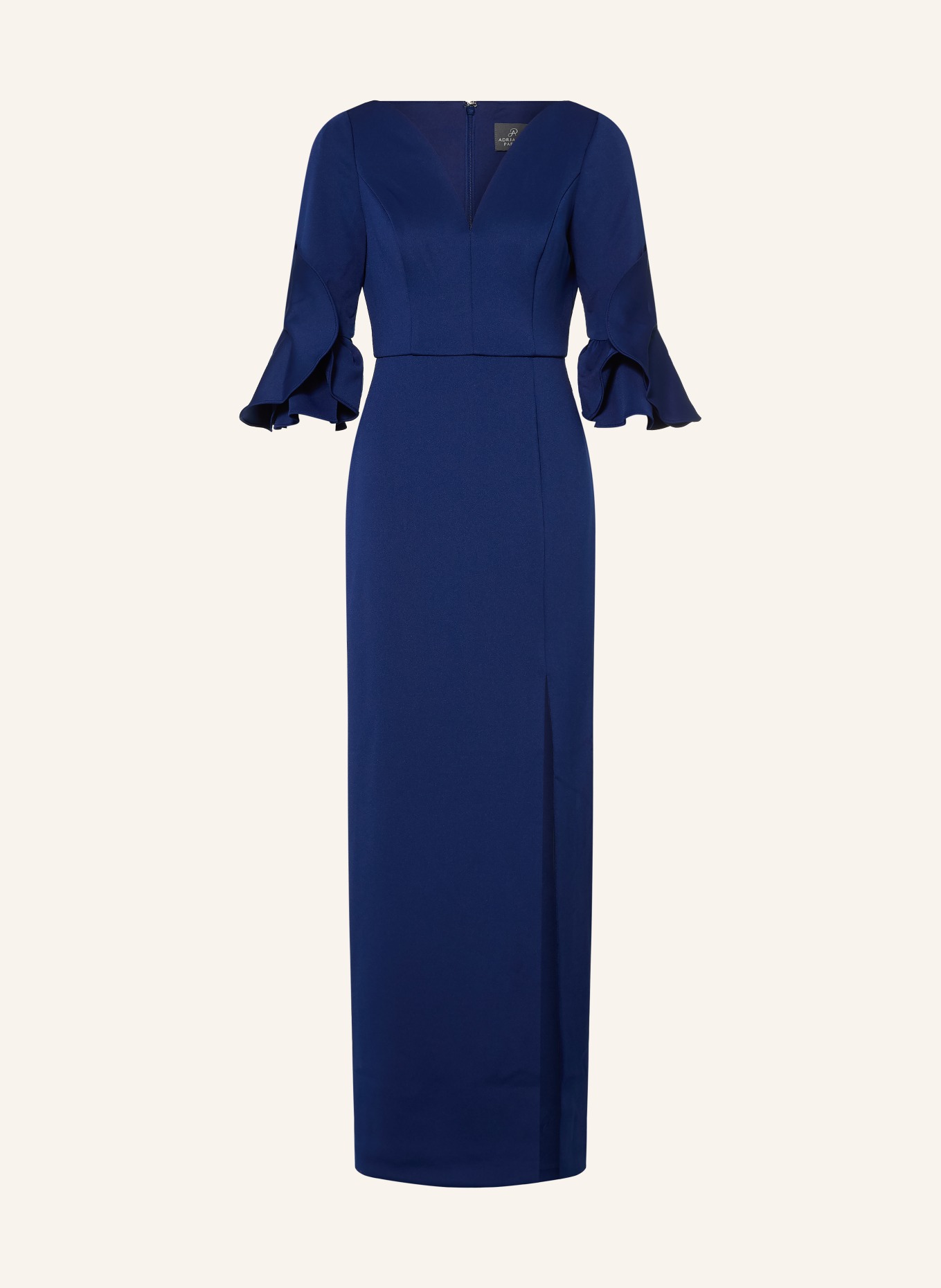ADRIANNA PAPELL Abendkleid mit Rüschen: DUNKELBLAU