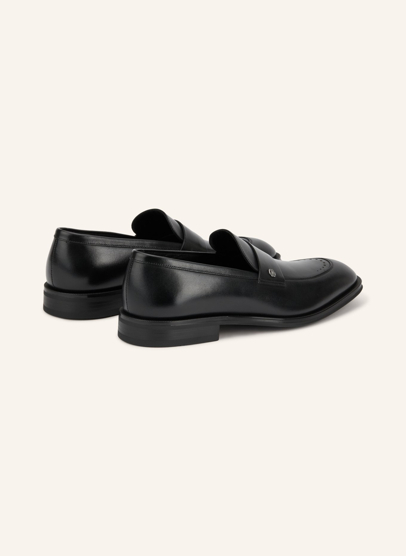 BOSS DERREK Loafers: BLACK / SILVER