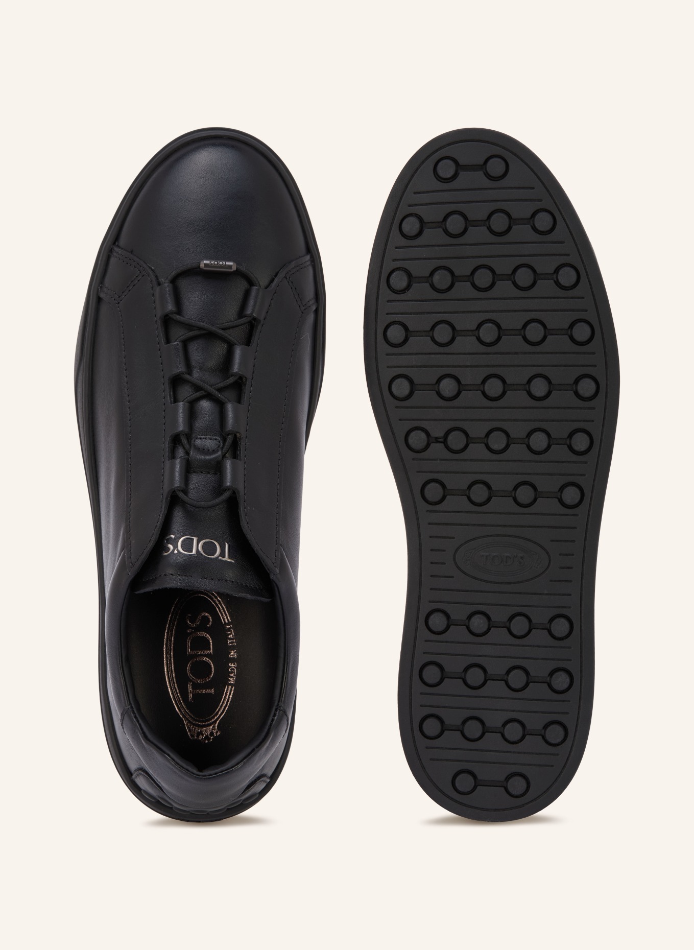 TOD'S Slip-on sneakers: BLACK