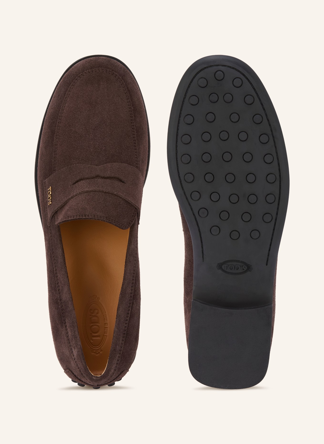 TOD'S Penny-Loafer: DUNKELBRAUN / GOLD