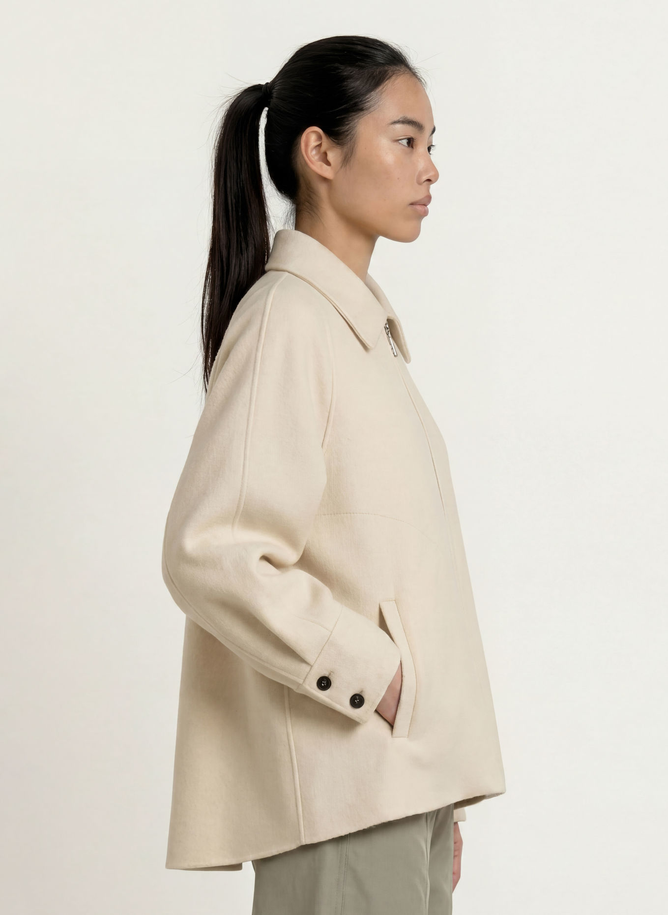 MAX & Co. Jacke SAGGINA aus Schurwolle: ECRU