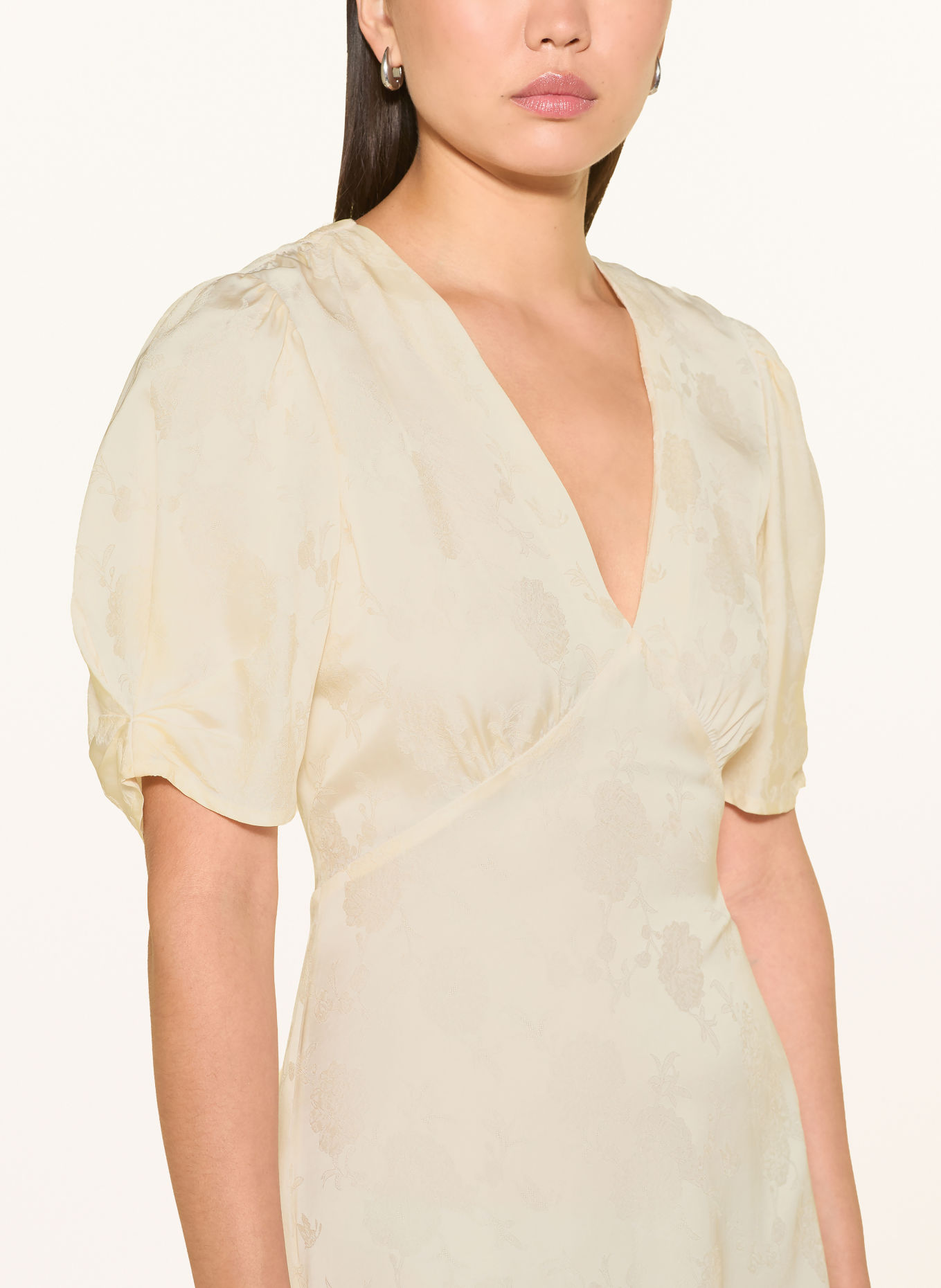 MAX & Co. Jacquard-Kleid FILM: ECRU